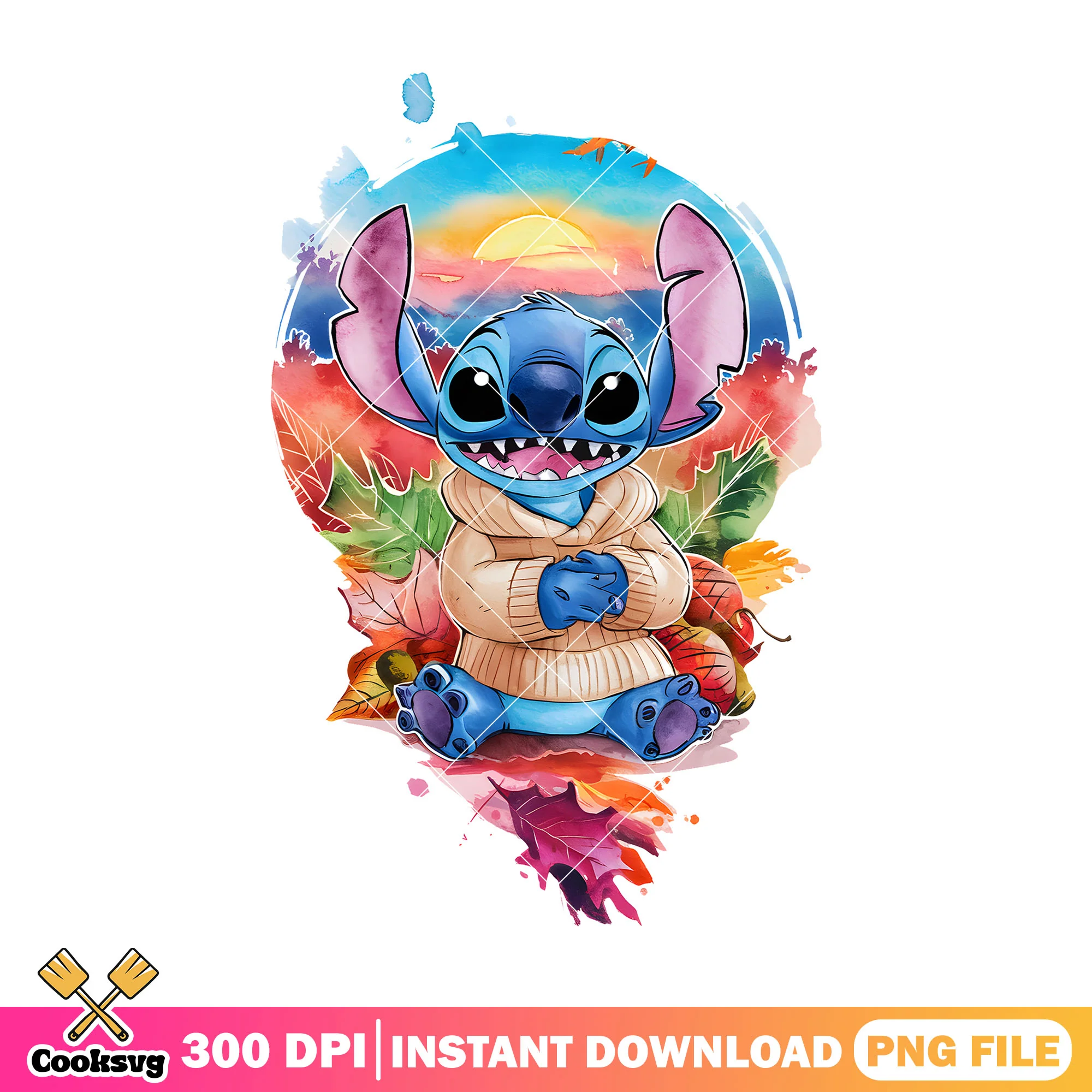Stitch design custome png, halloween custome png, disney plus png