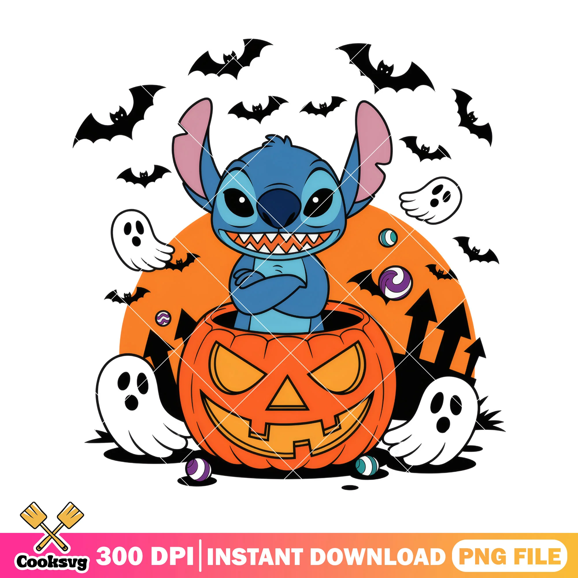 Stitch evil pumpkin png, stitch stuff png, halloween spirit png