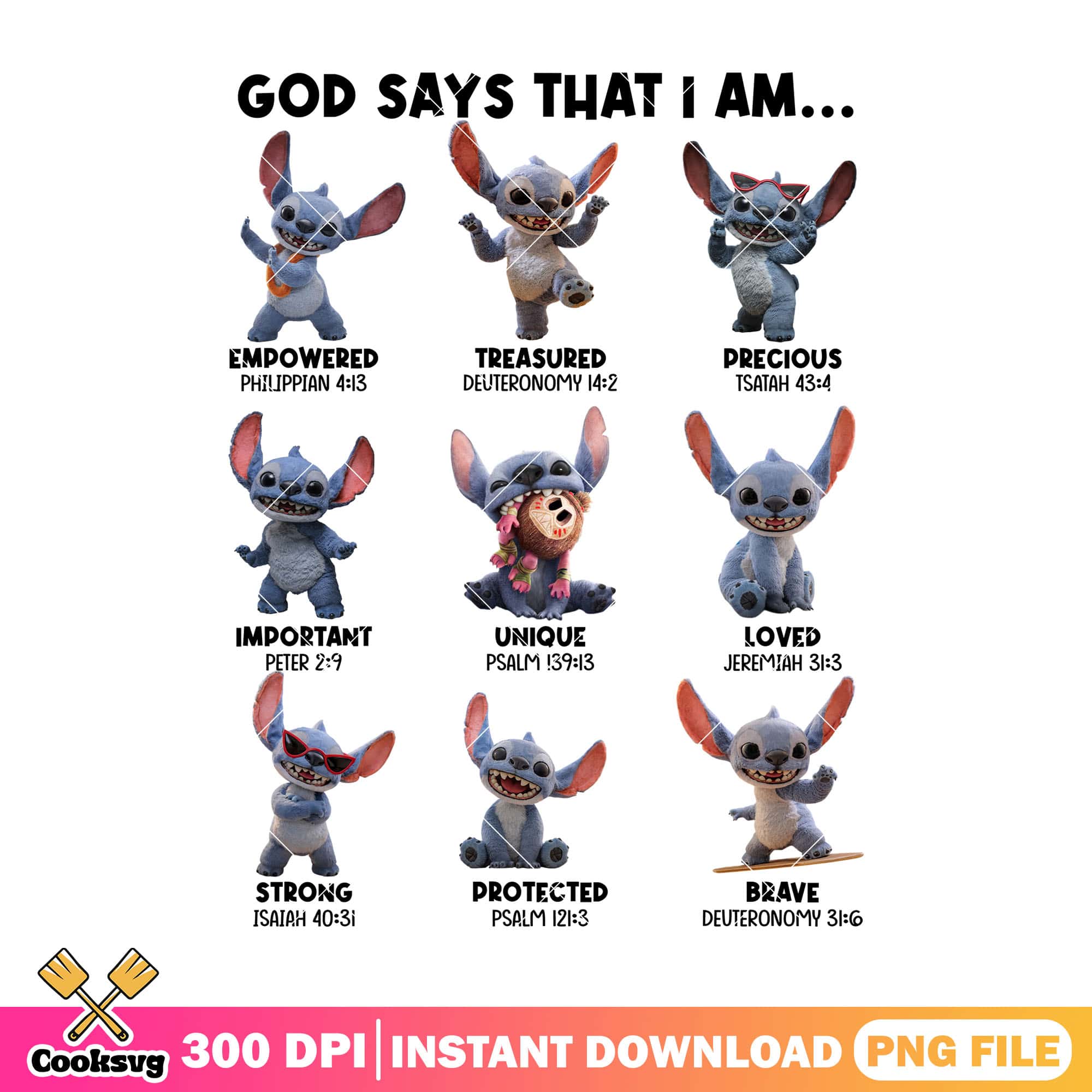 Stitch god say i am png, stitch emotion png, stitch movie png