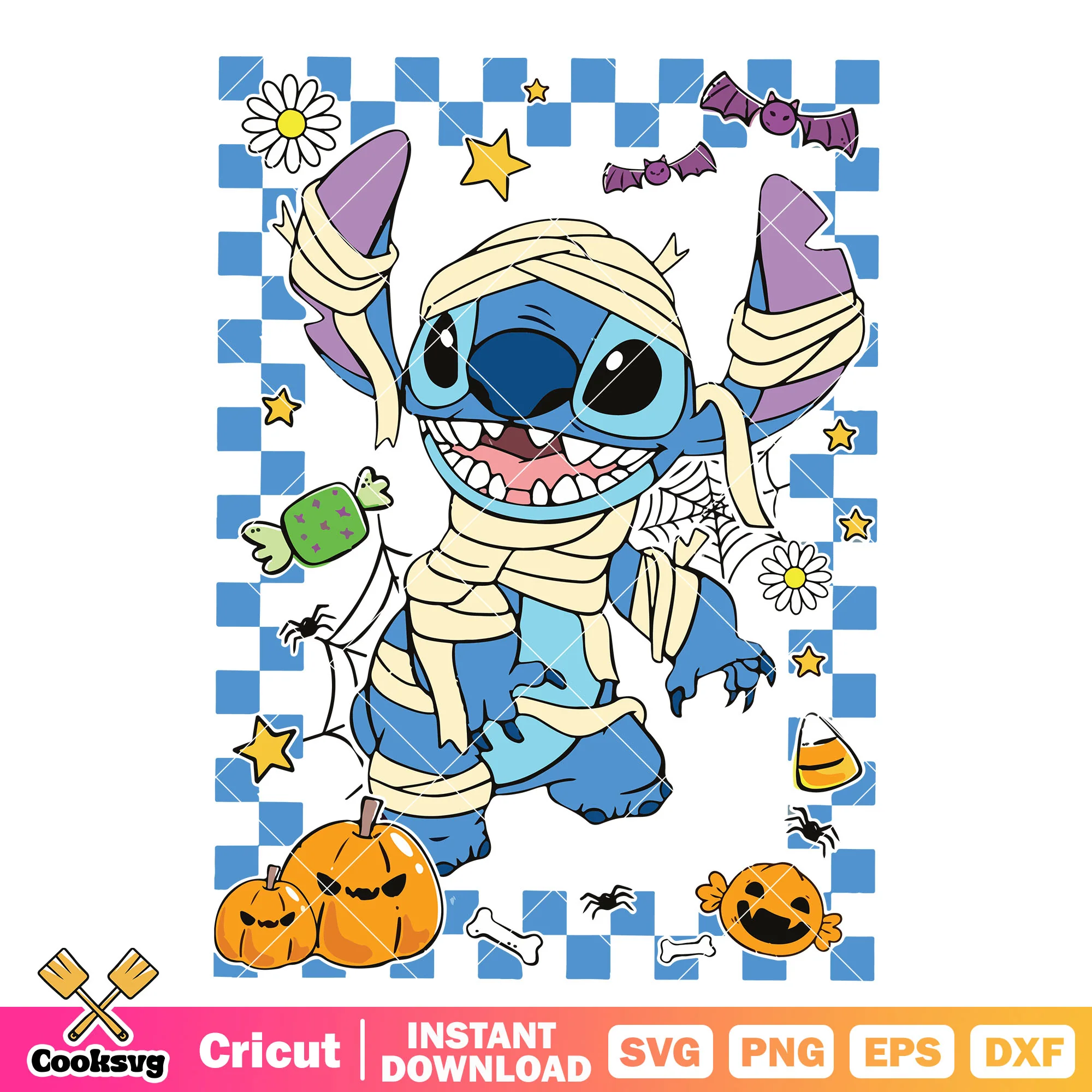 Stitch in mummy vibes svg, stitch mummy svg, stitch costume svg