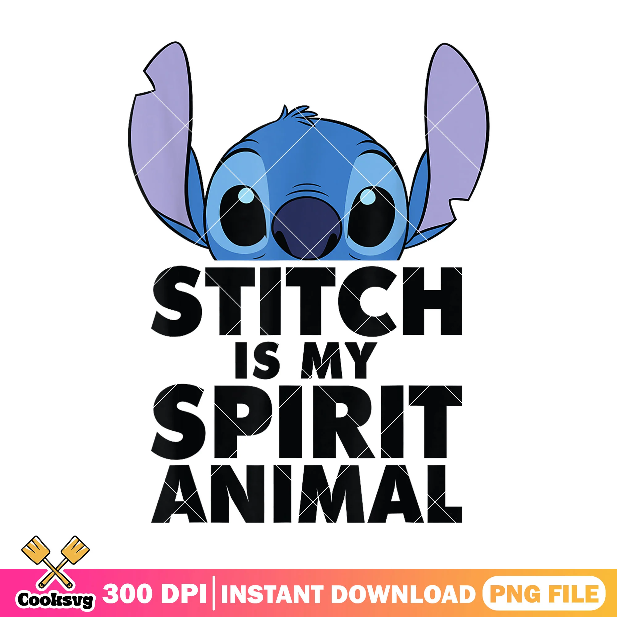 Stitch is my spirit animal png, disney stitch png, spirit animal png