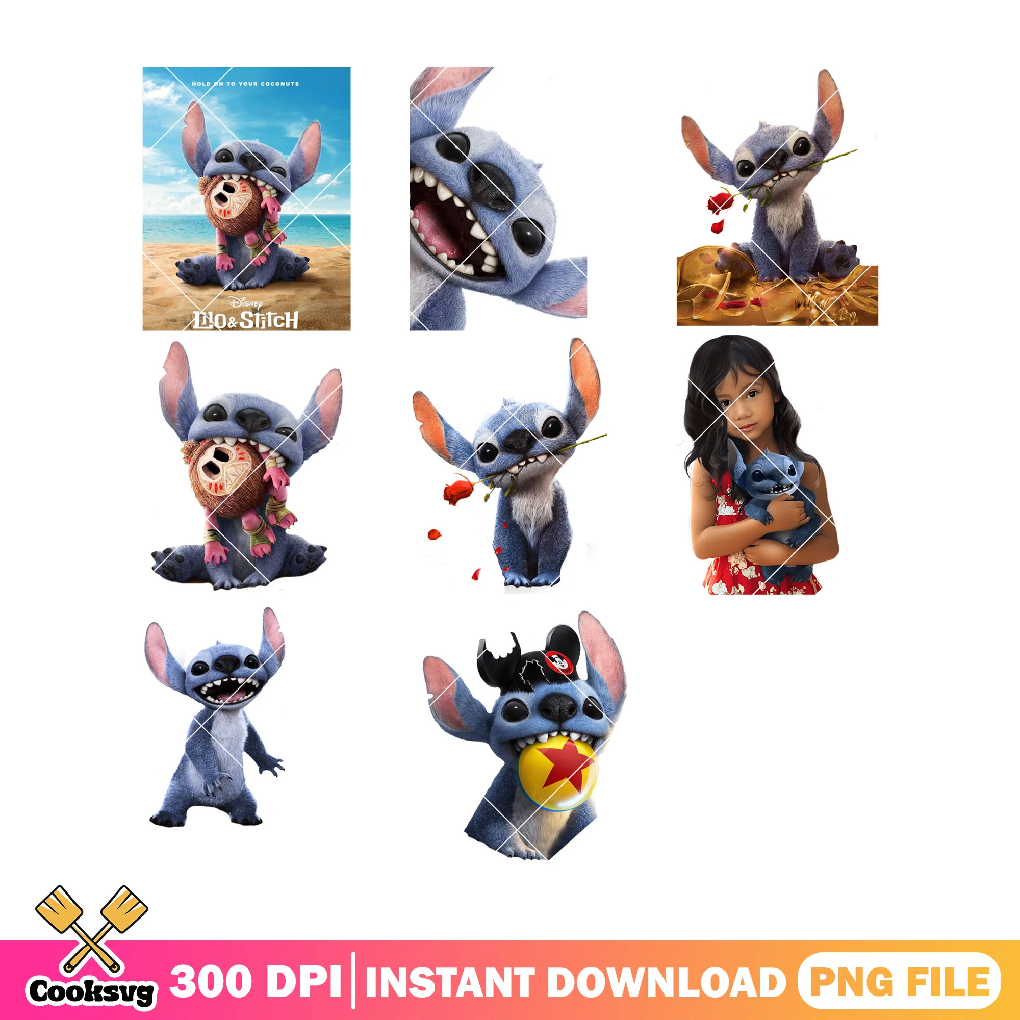 Stitch lilo movie 2025 png bundle, stitch movie 2025 png, stitch and lilo png