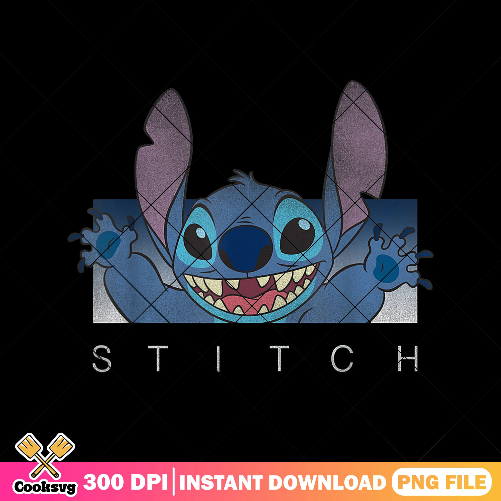 Stitch smiling disney png, stitch laugh png, cute stitch png