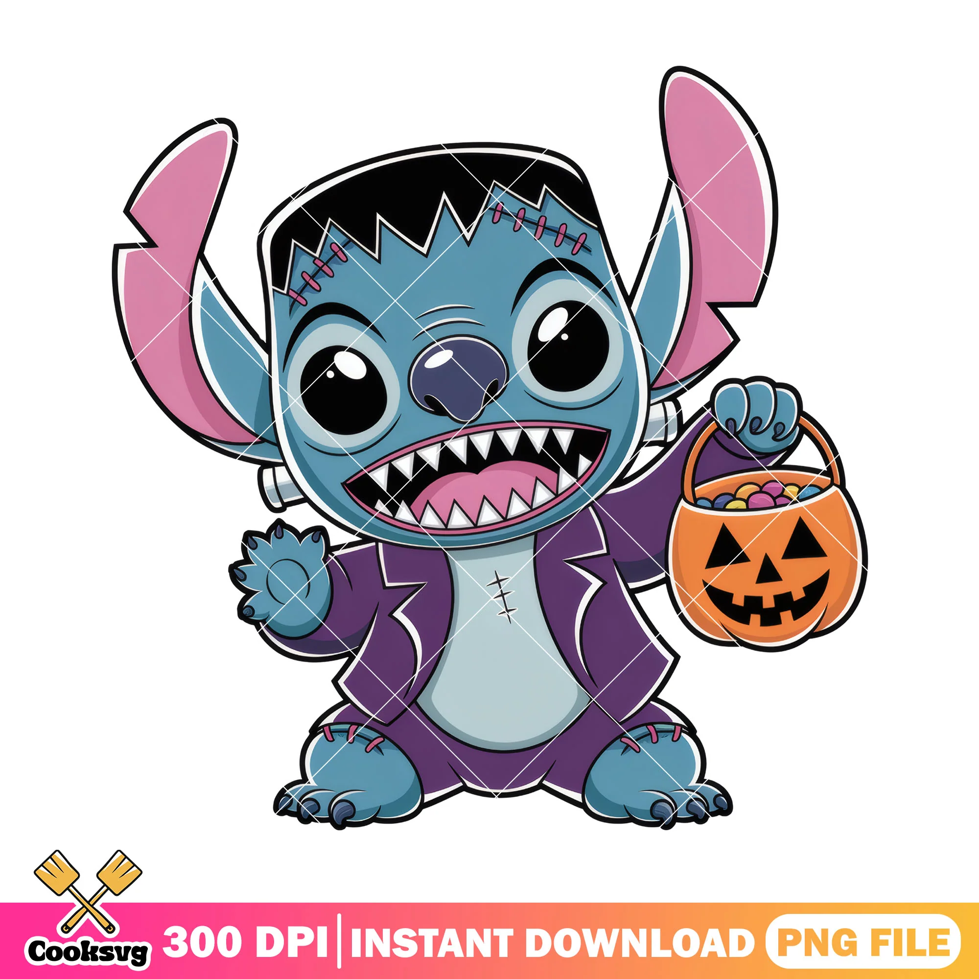 Stitch zombie cos png, lilo and stitch png, halloween costumes png