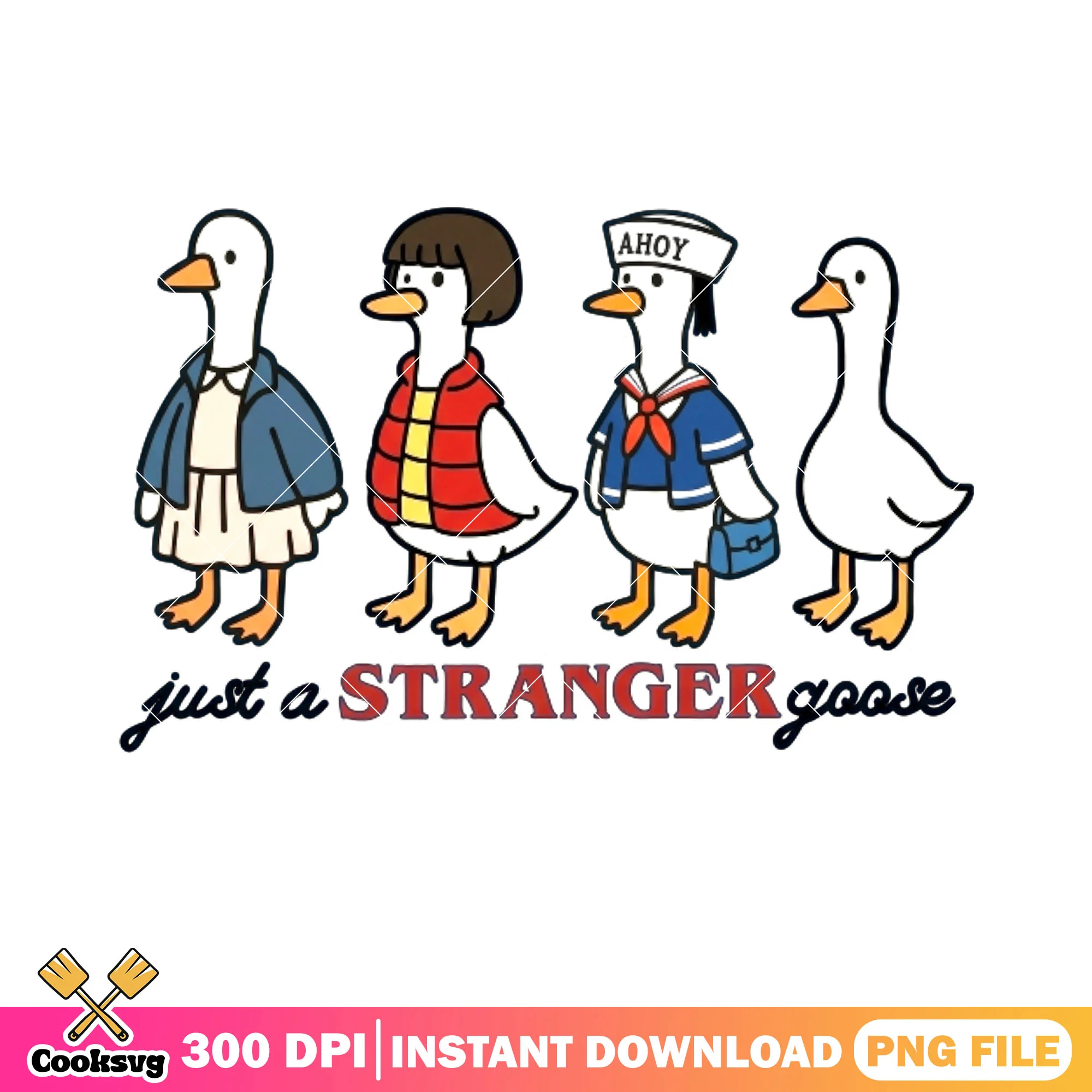 Stranger goose costume png, horror movies png, stranger things png