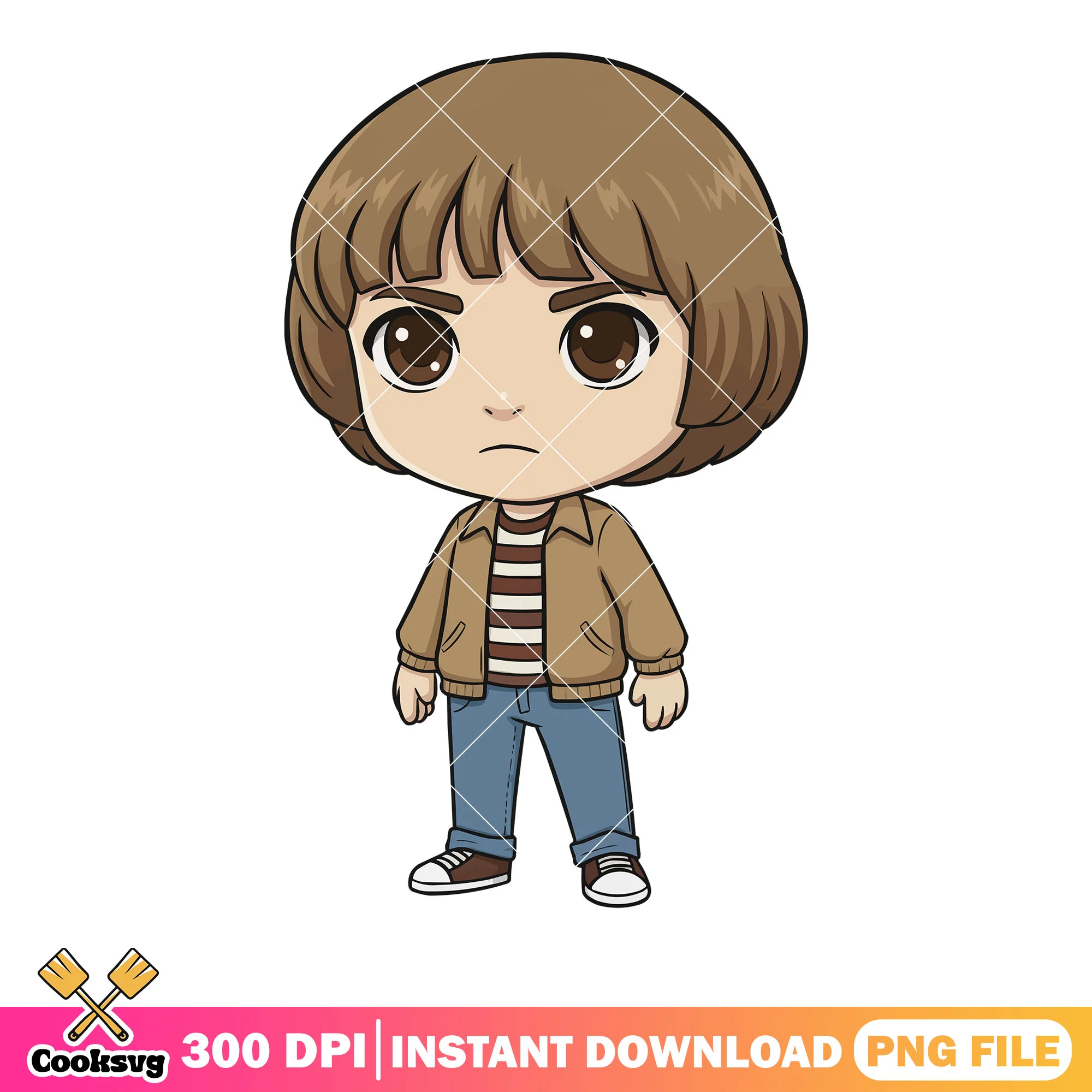Stranger things will chibi png, horror series png, stranger things png