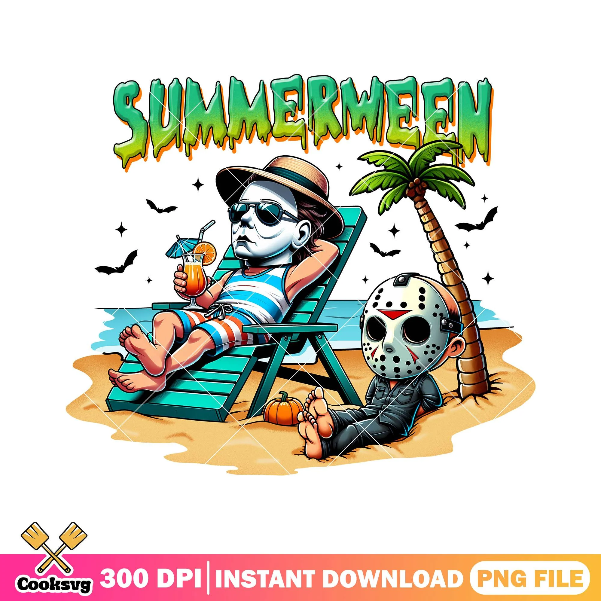 Summerween jason x myers png, happy halloween png, funny memes png