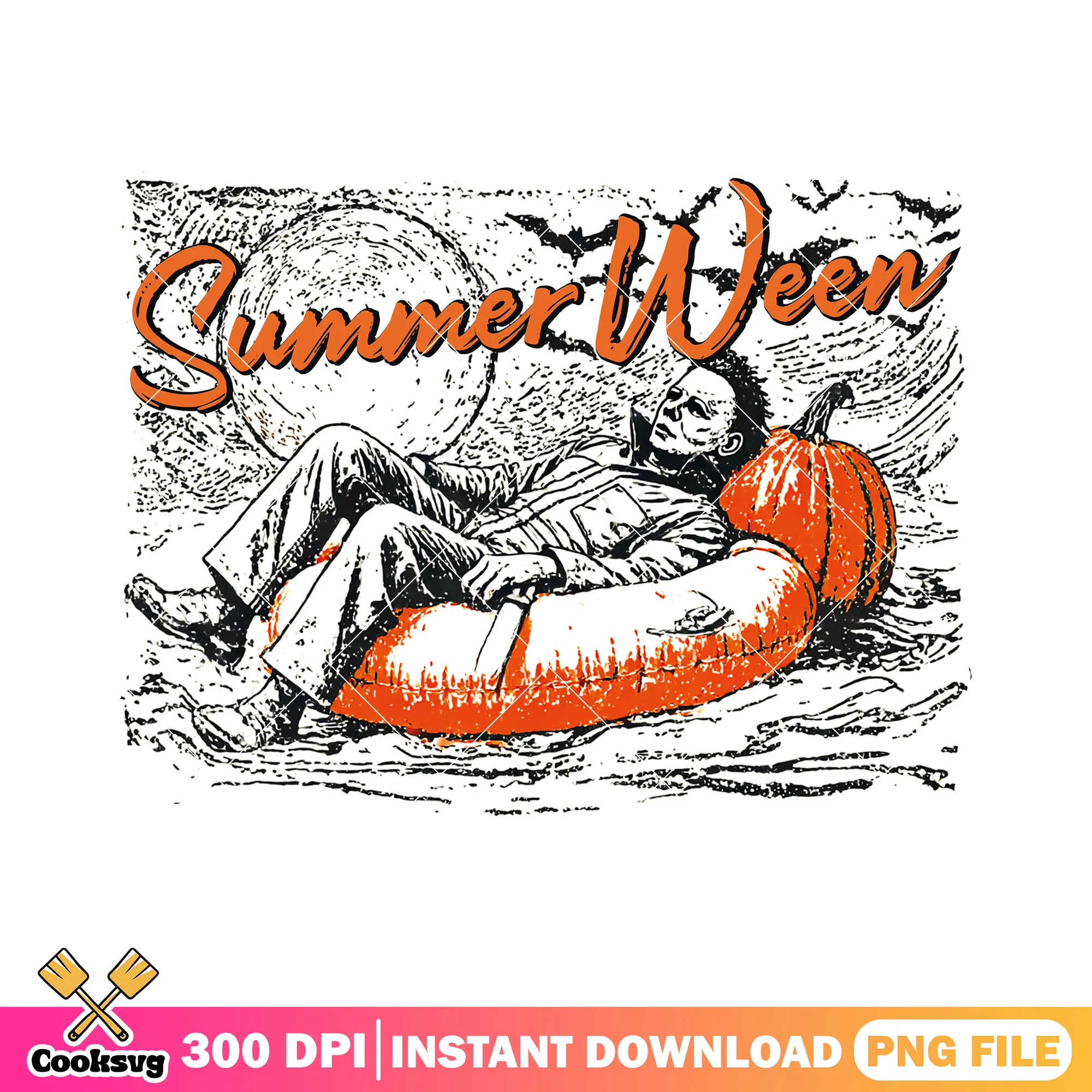 Summerween michael myers png, summer vibes png, horror character png