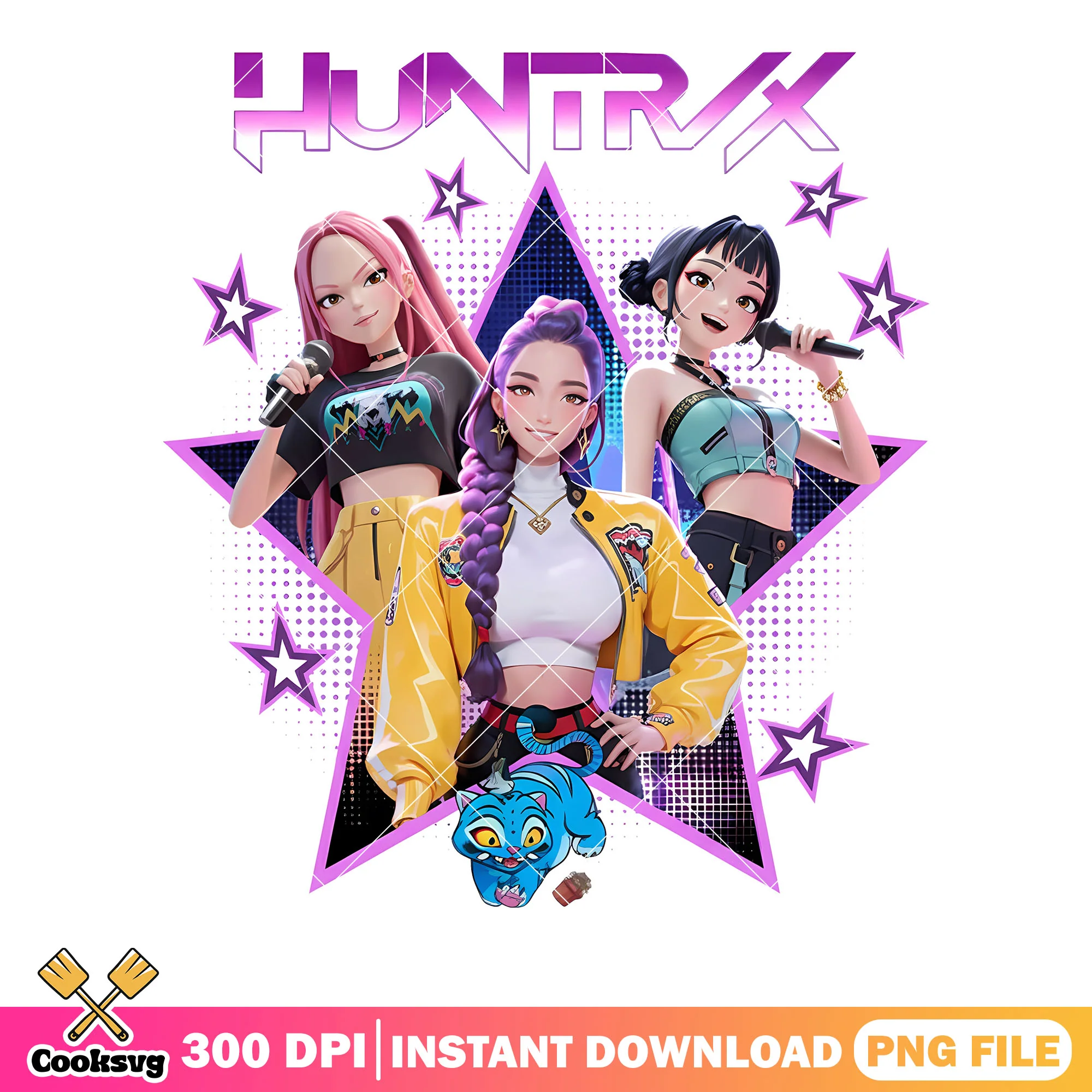 Super star kpop team png, derpy cat png, kpop demon hunter png