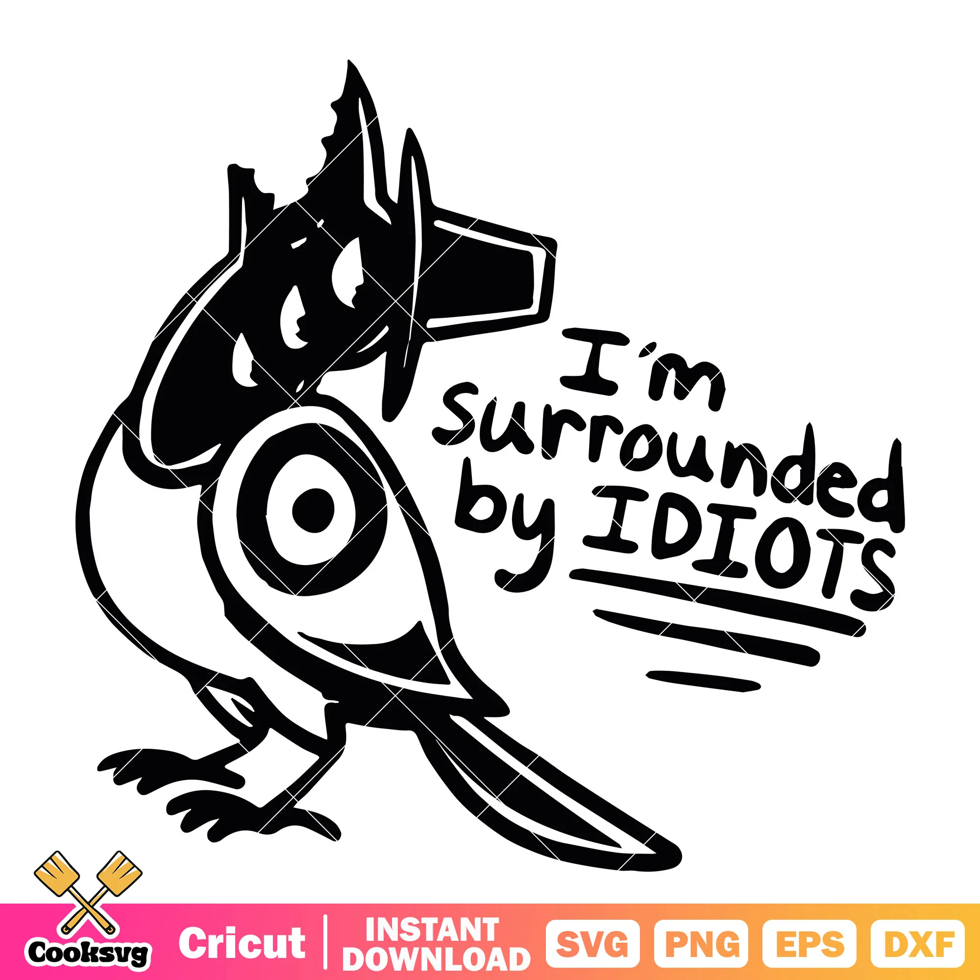Sussy Im surrounded by idiot svg, sussy kpop svg, kpop demon hunters svg