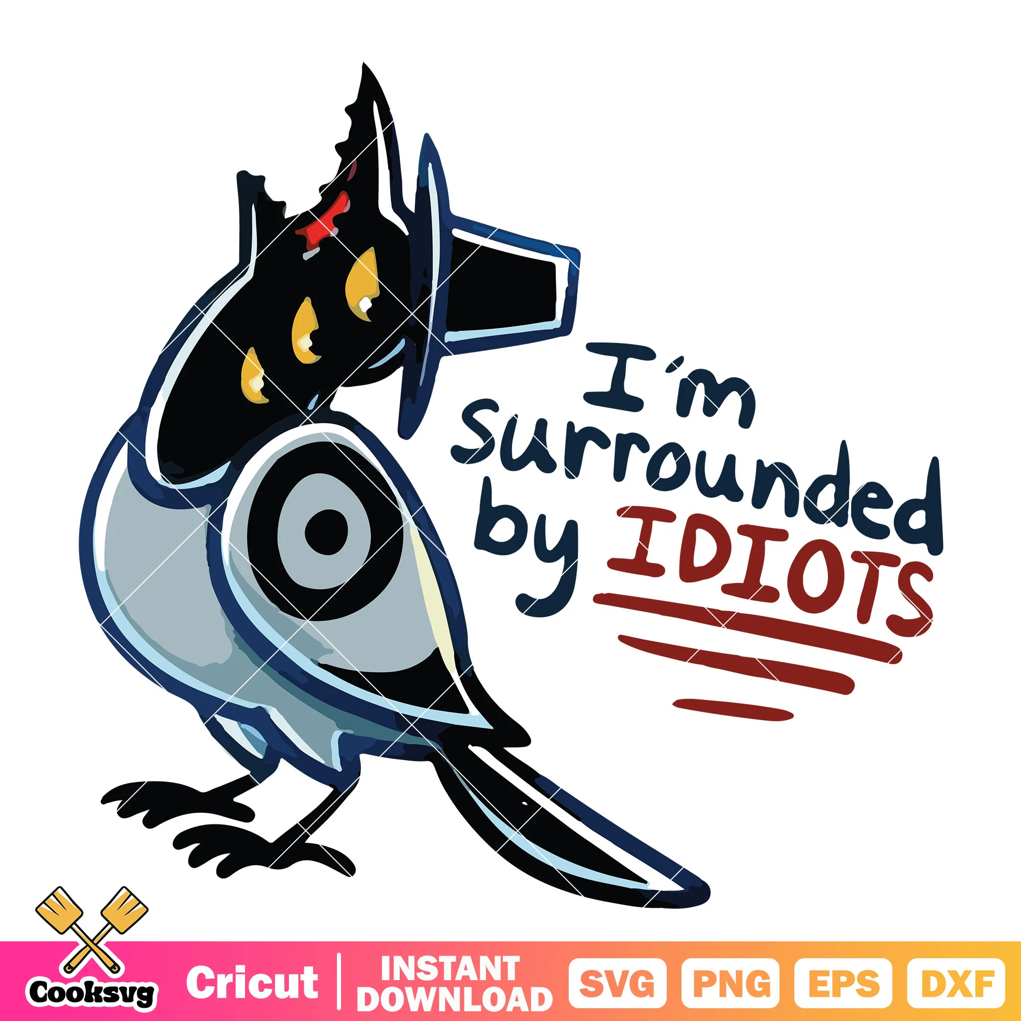 Sussy surrounded by idiots svg, sussy bird svg, kpop demon hunters svg