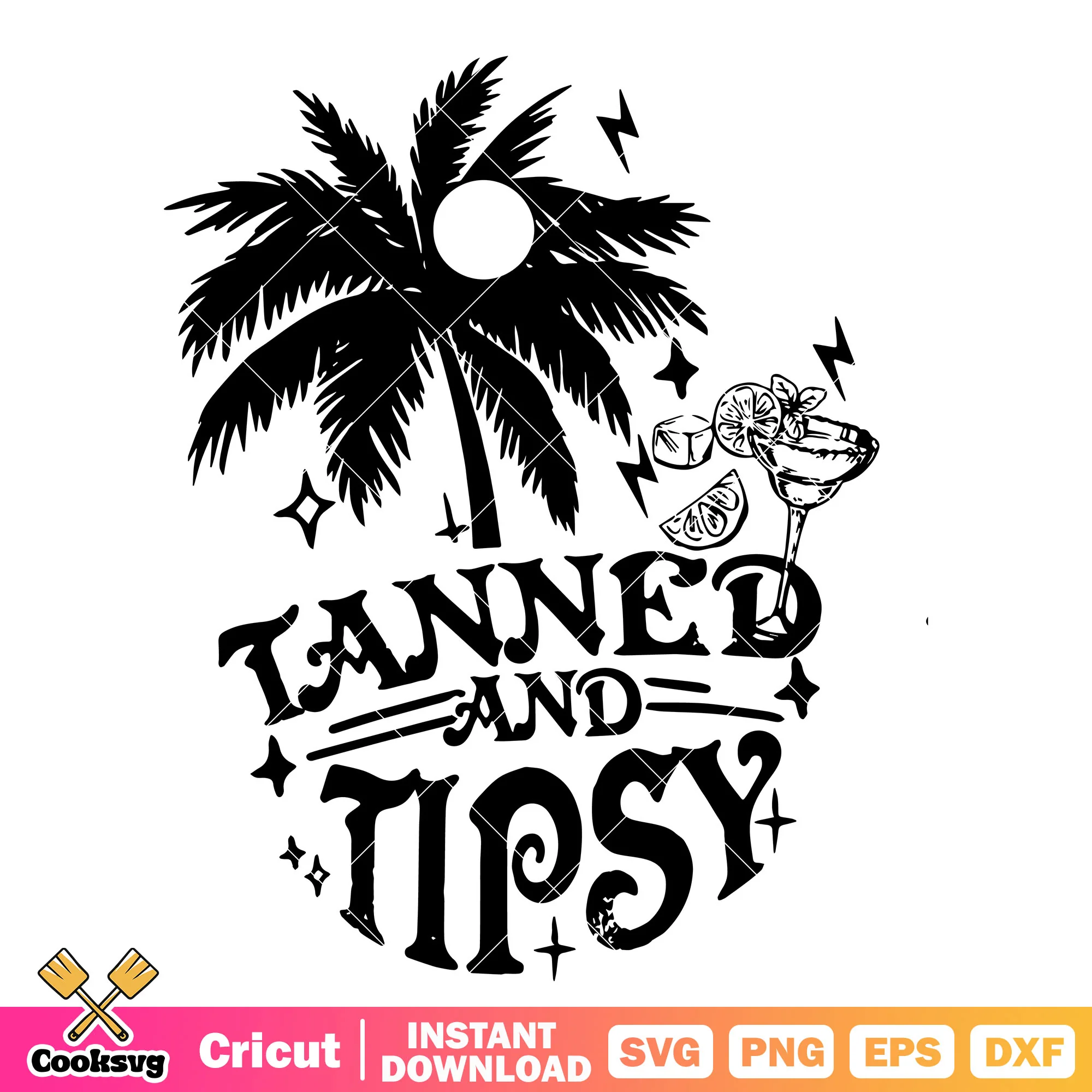 Tanned and tipsy summer svg, summer season svg, summer tequila svg