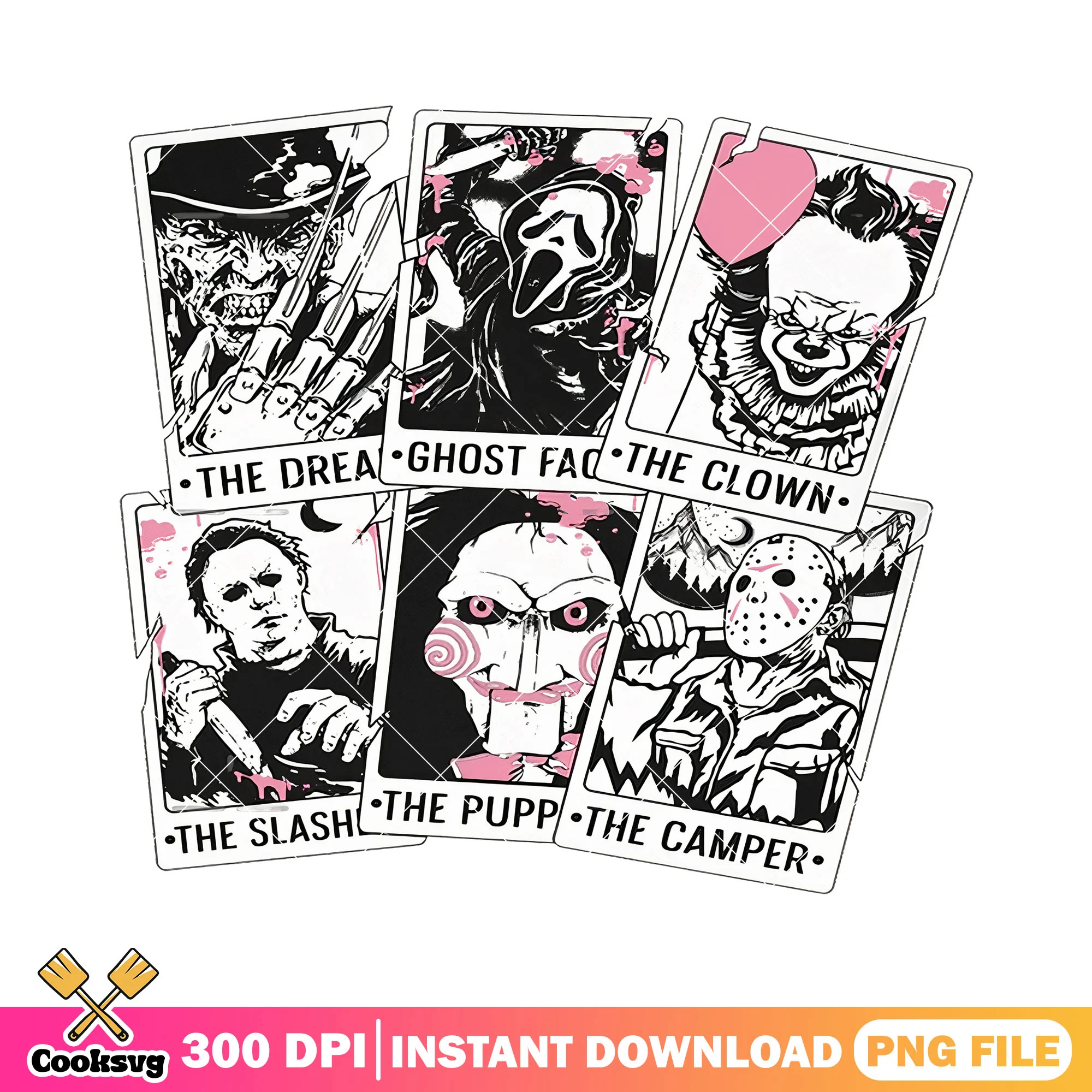 Tarot cards horror character design png, american horror story png