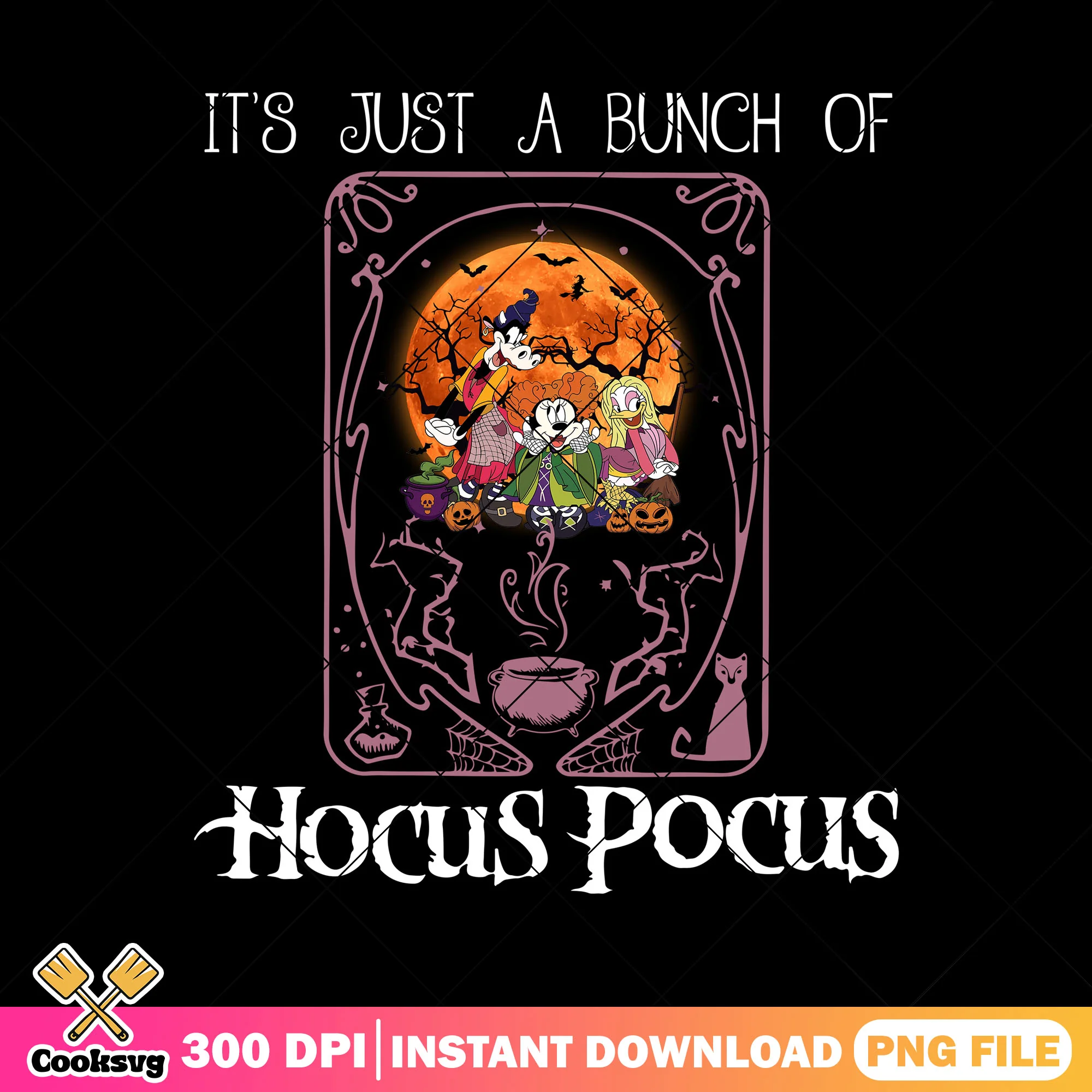 Tarot mickey witch png, hocus pocus witches png, disney world png