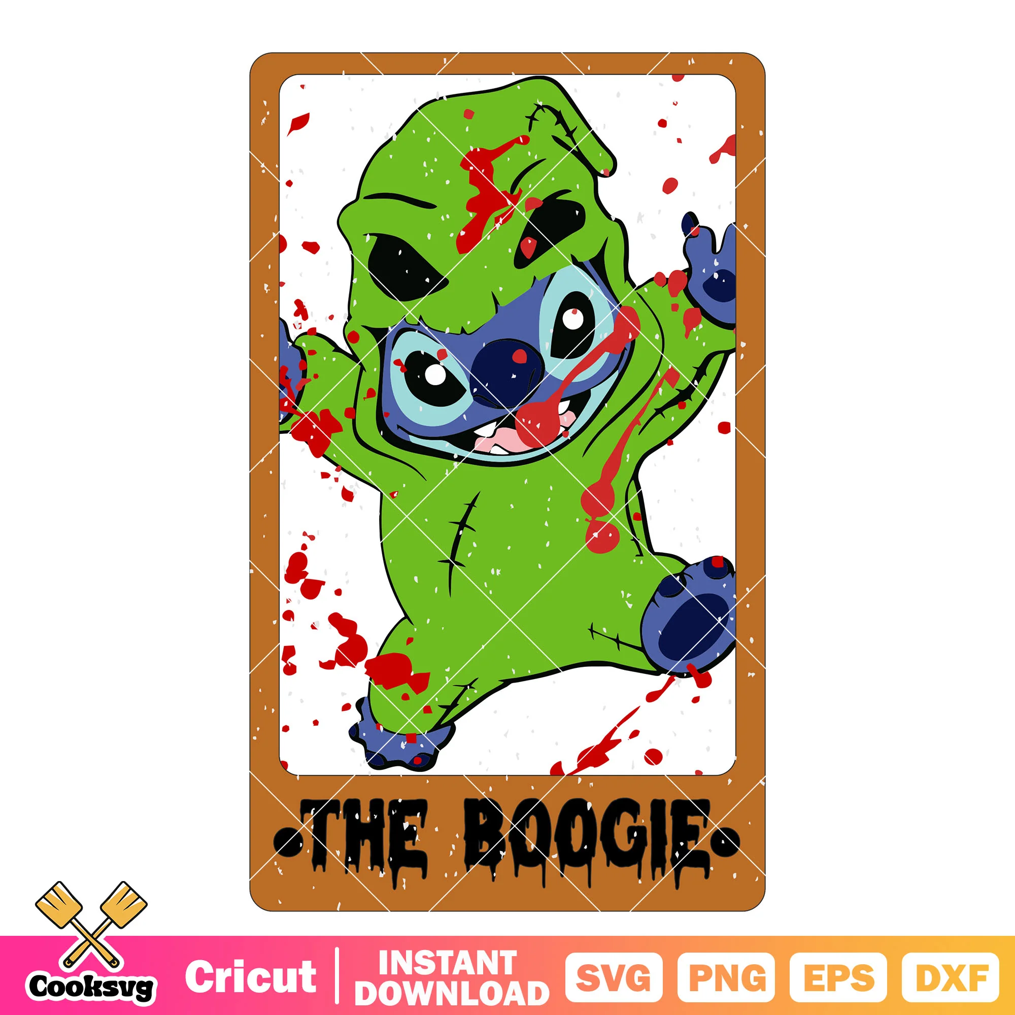 Tarot stitch the boogie svg, halloween tarot svg, stitch horror svg