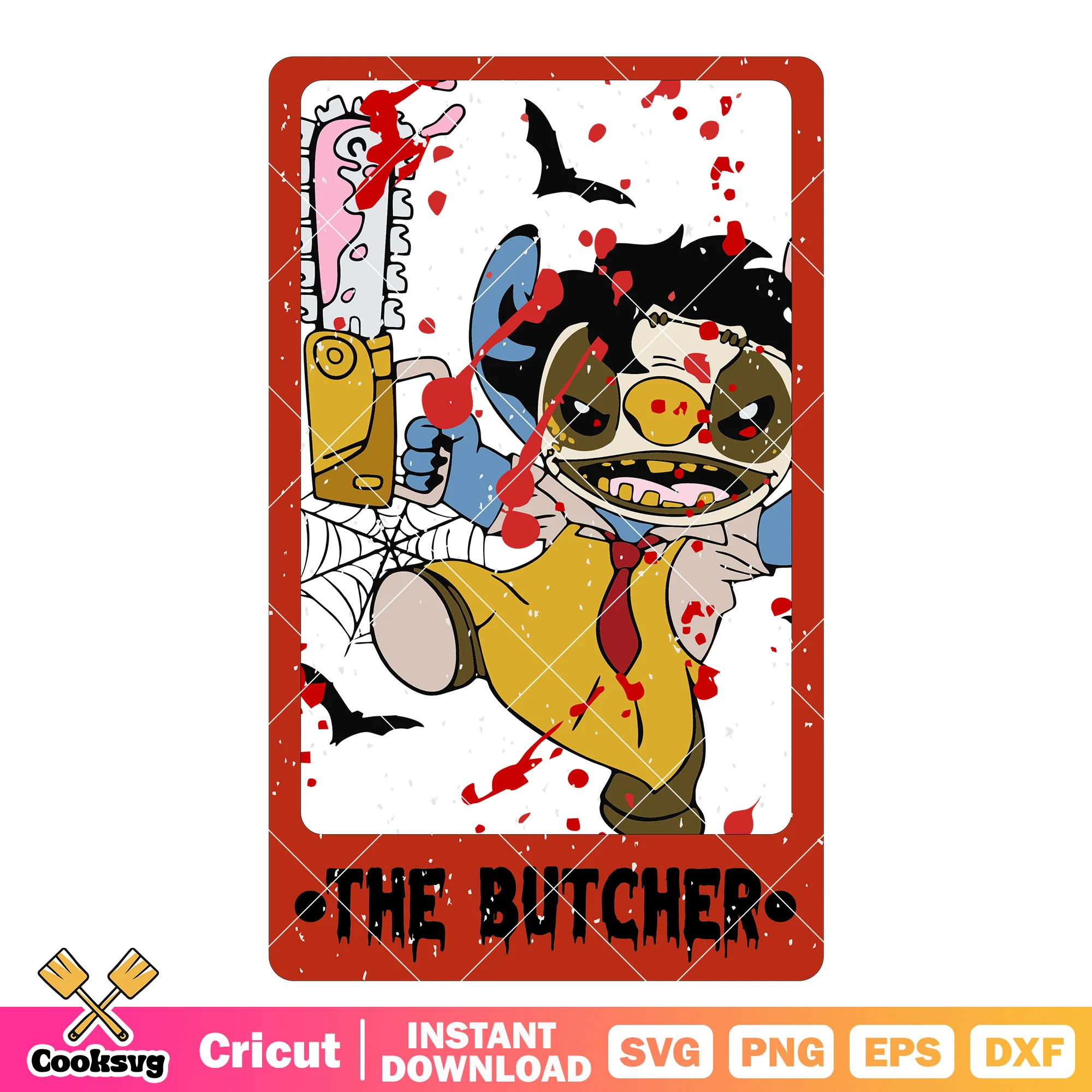 Tarot stitch the butcher svg, halloween tarot svg, stitch halloween svg