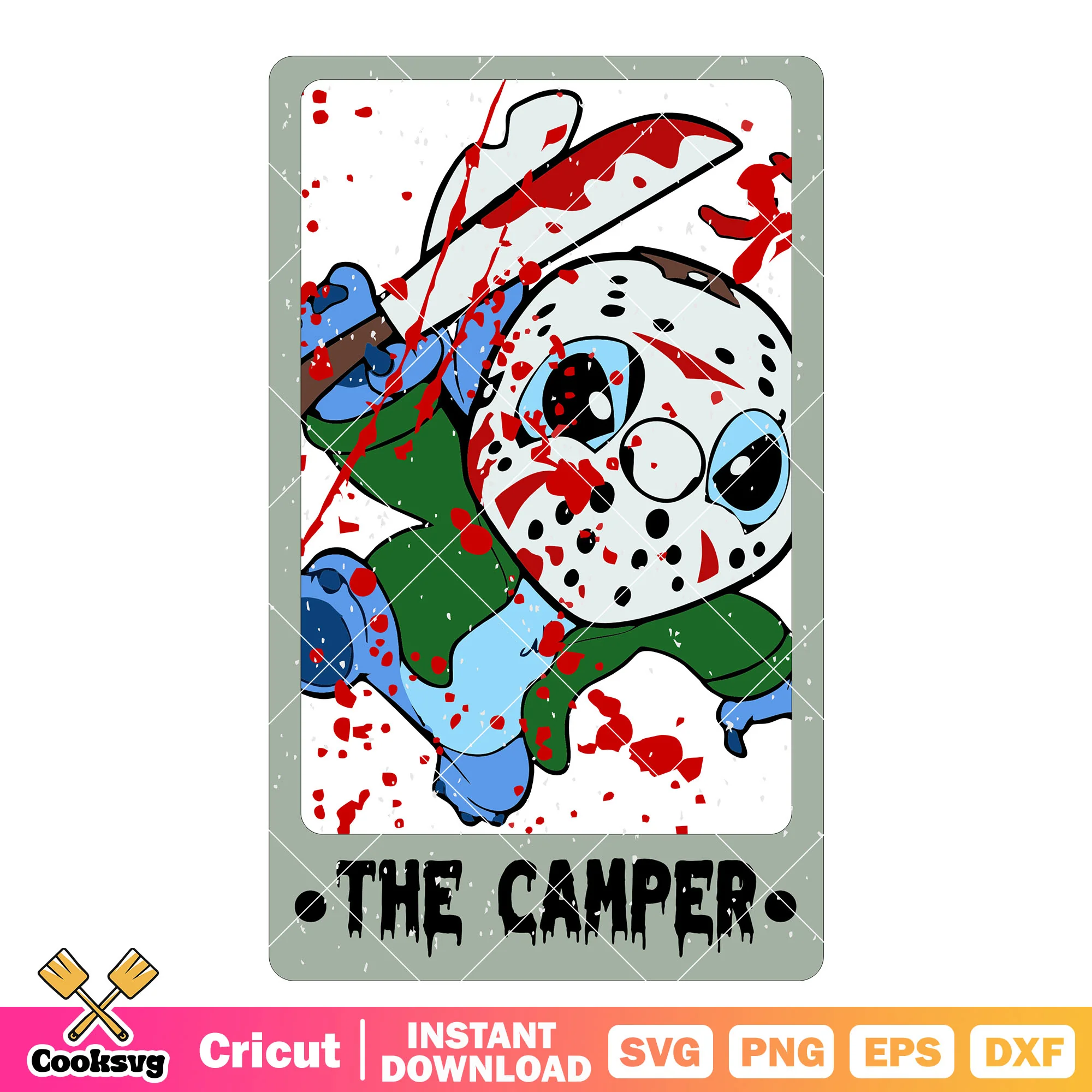 Tarot stitch the horror svg, halloween tarot svg, stitch halloween svg