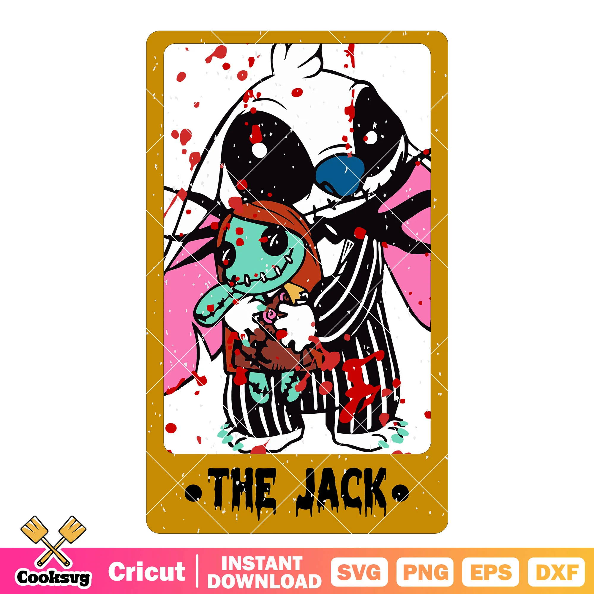 Tarot stitch the jack svg, halloween tarot svg, stitch halloween svg