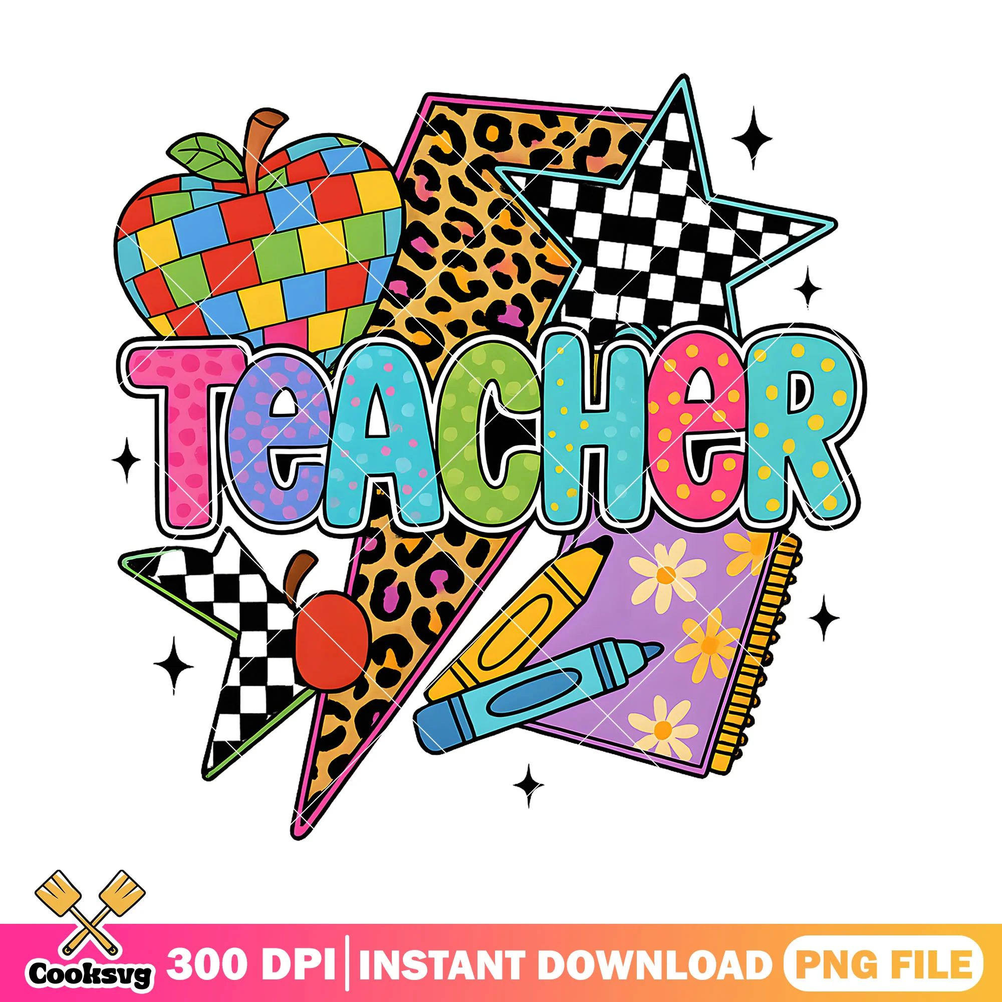 Teacher color vibes png, teacher vibes png, teacher day png