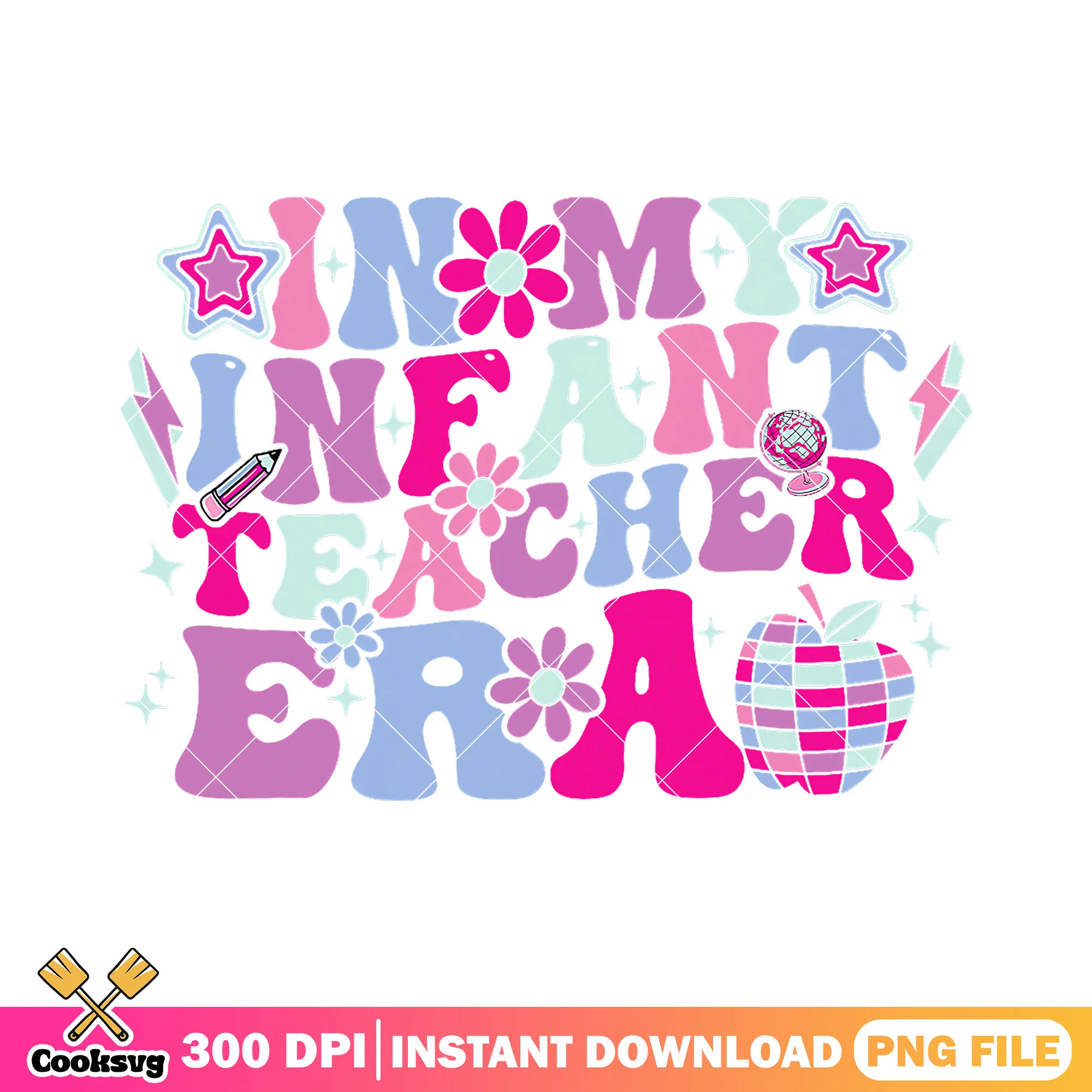 Teacher era file design png, go back to school png, in my infant png