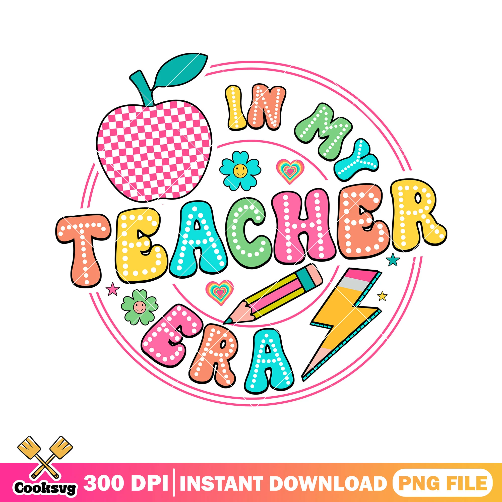 Teacher era file png, back to school idea png, logo art png
