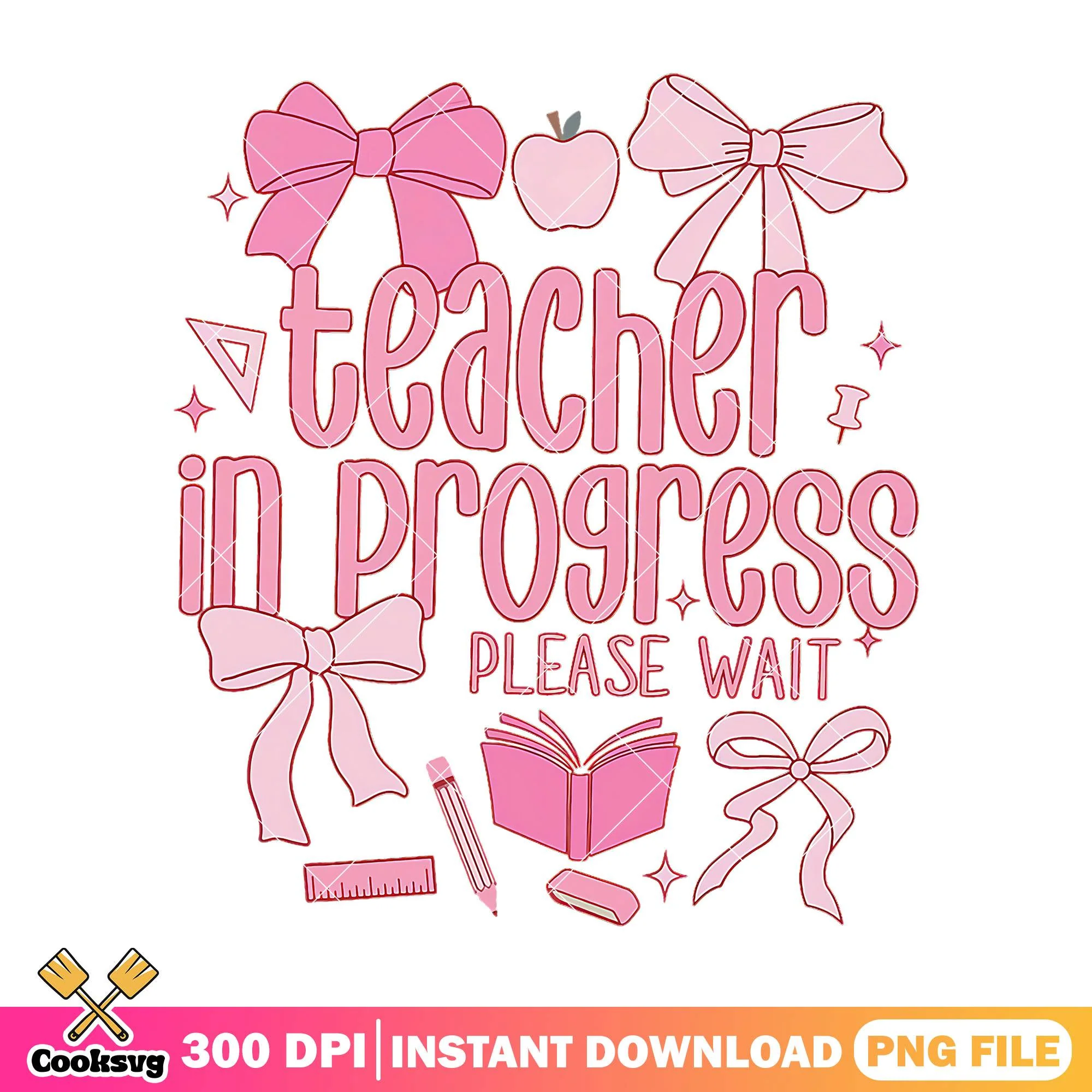 Teacher in progress png, welcome back to school png, please wait png