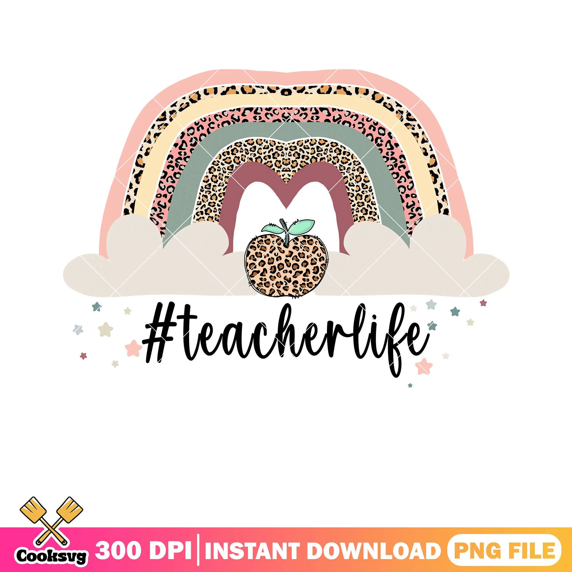 Teacher life apple png, back to school poster png, apple icon png