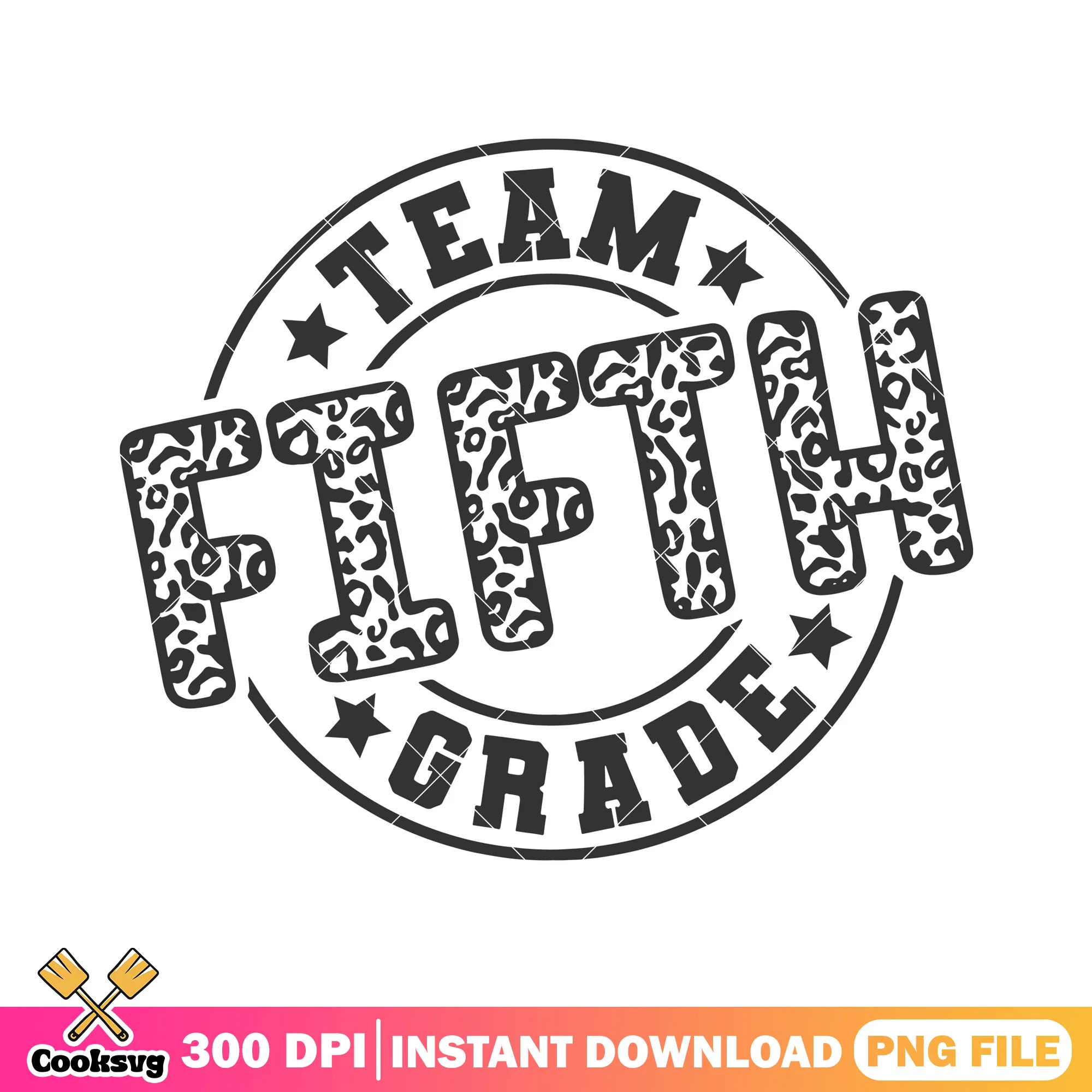 Team fifth grade png, logo black png, back to school day png
