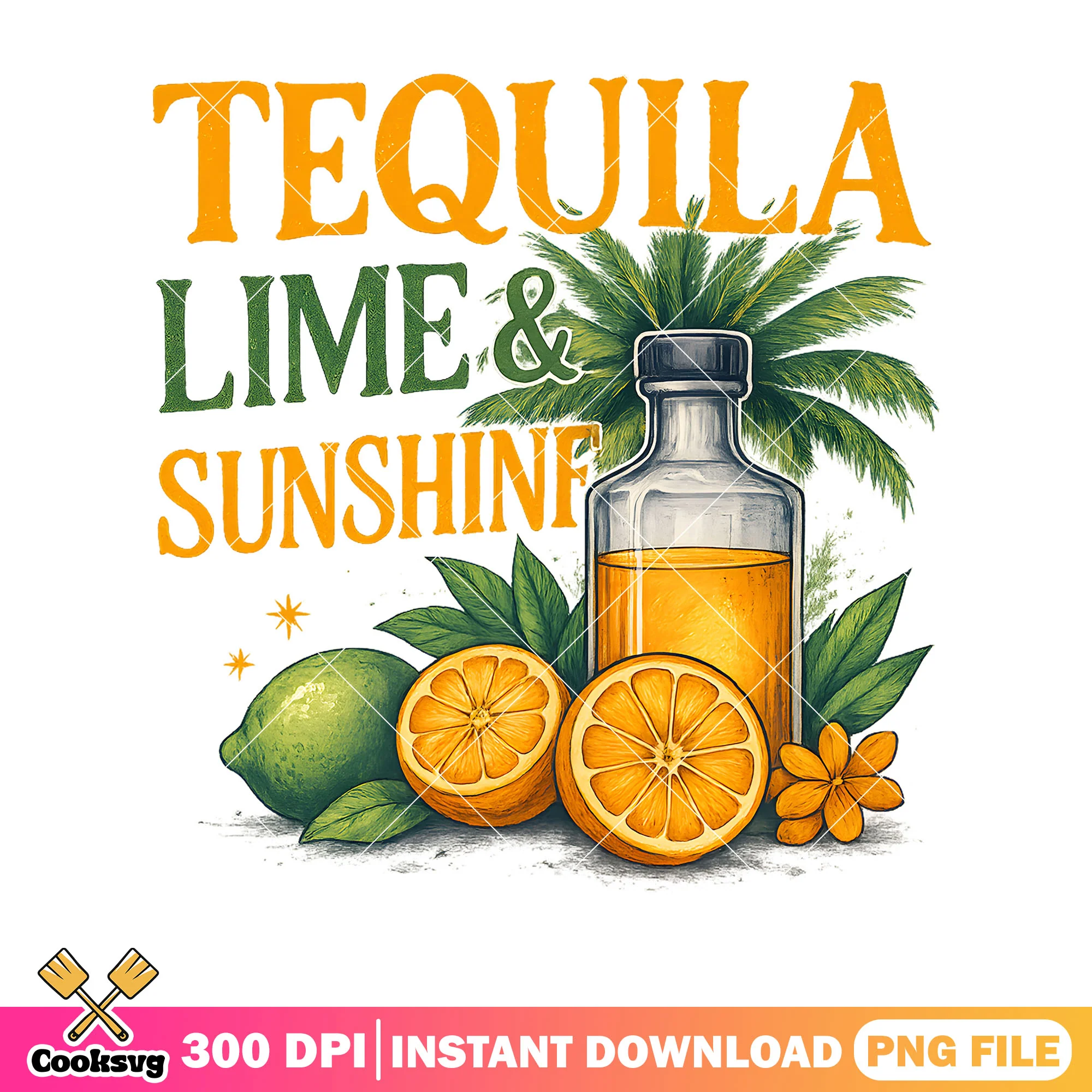 Tequila lime and sunshine png, tequila summer png, summer sunshine png