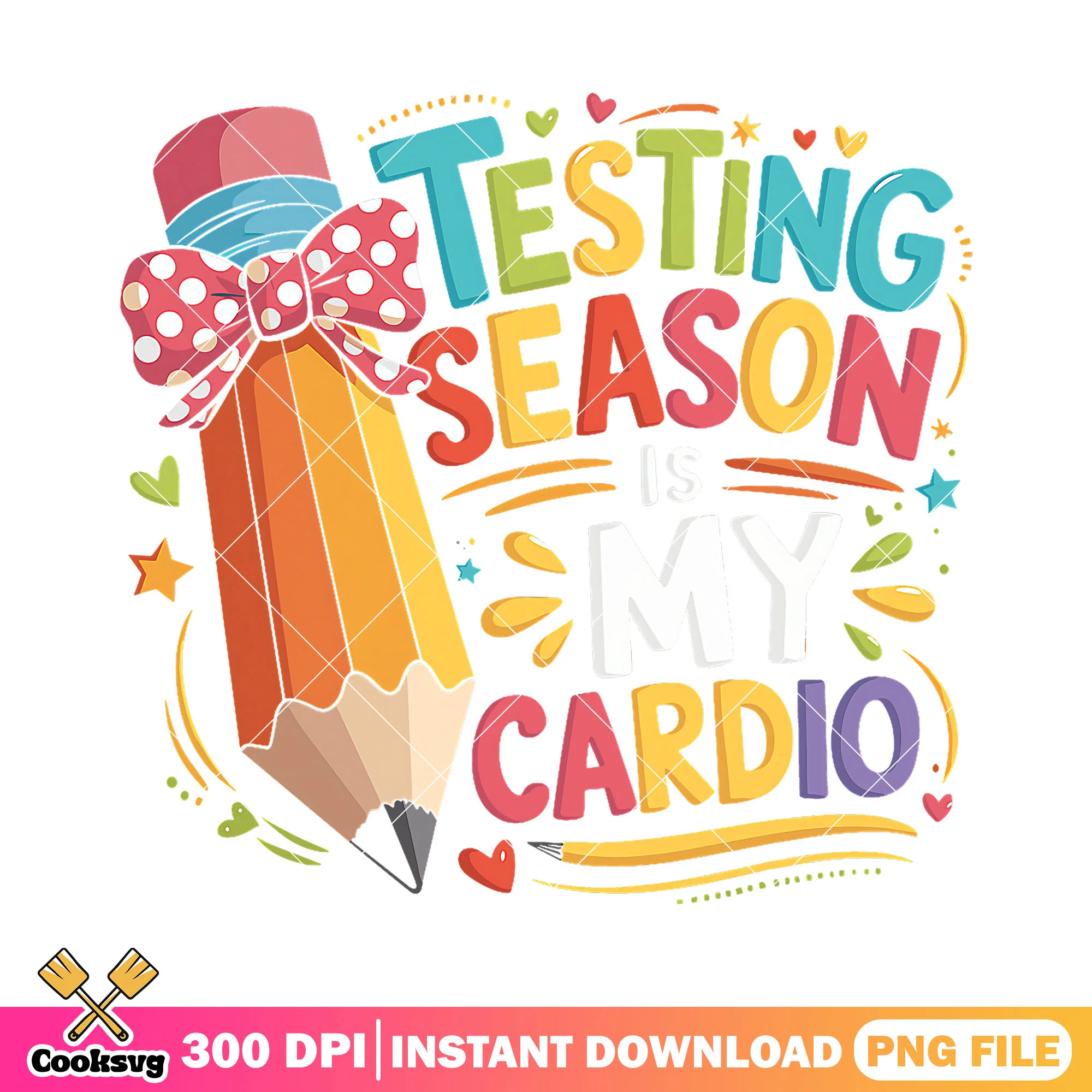 Testing season design png, back to school day png, big pencil png