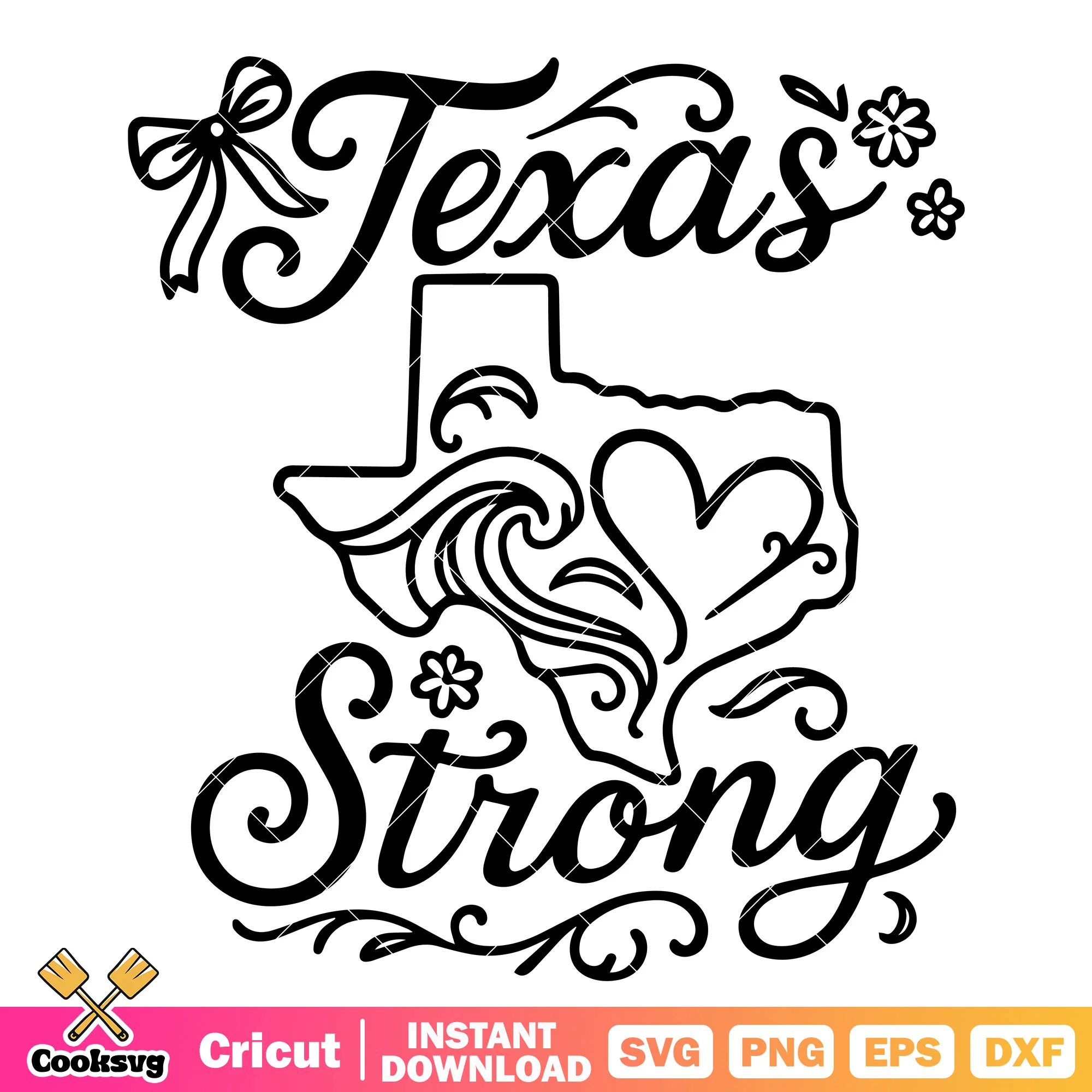 Texas strong floral love svg, texas strong svg, texas bow season svg