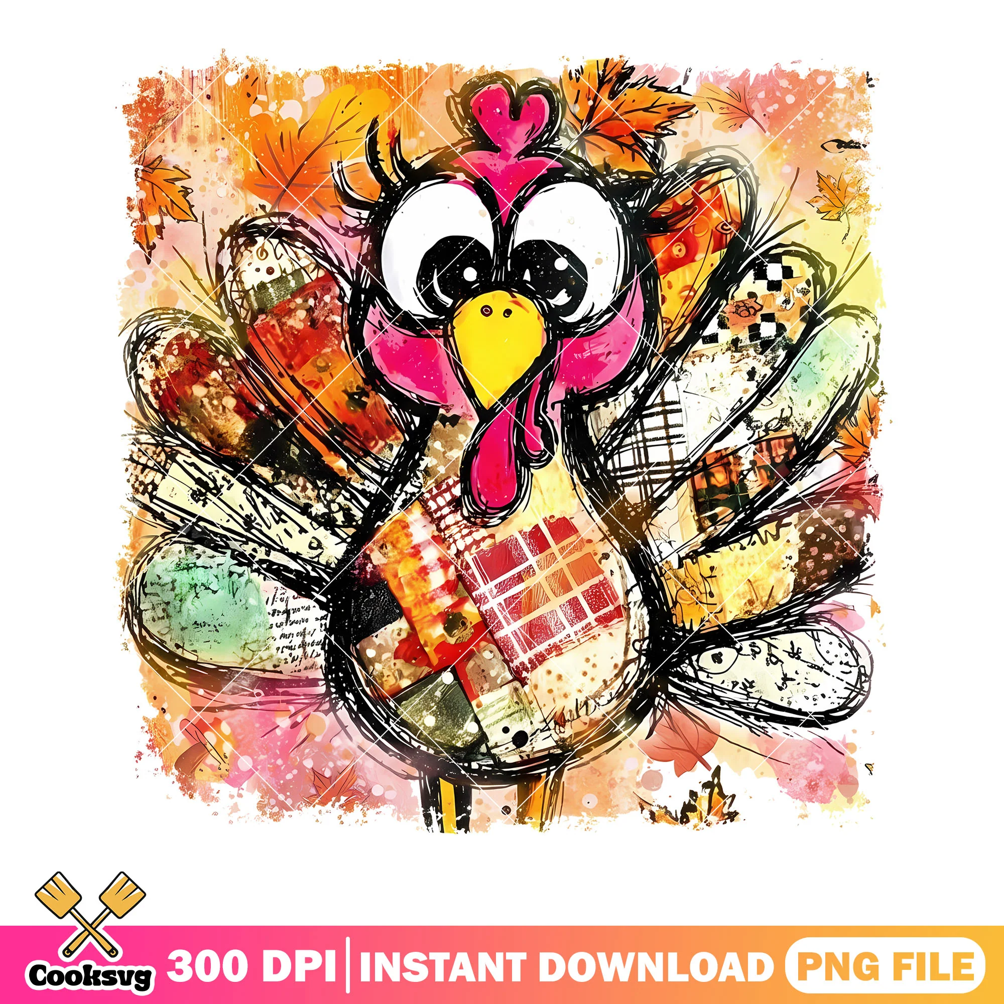 Thanksgiving turkey png, cute chicken png, lovely turkey png