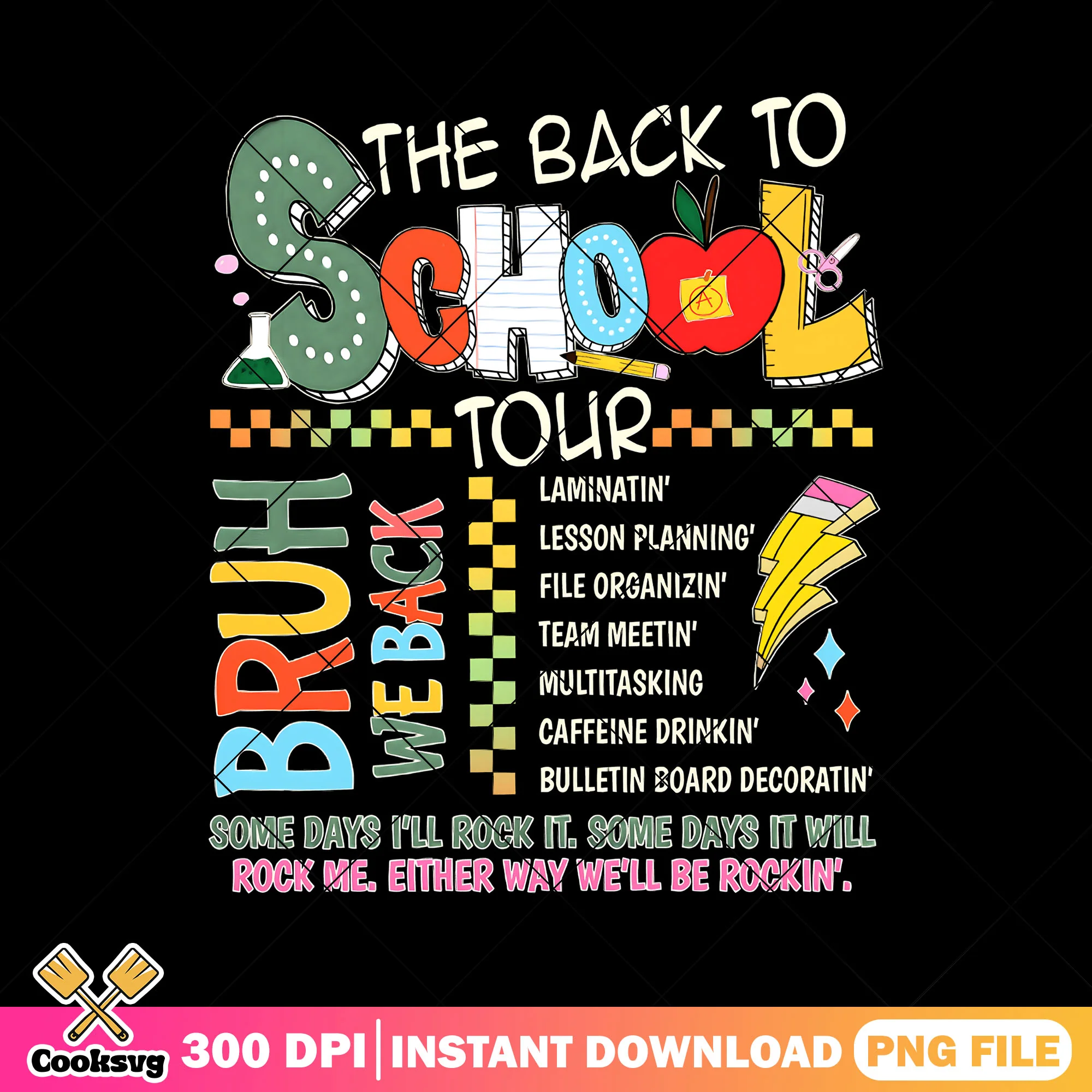 The back to school tour png, poster cute png, back to school day png
