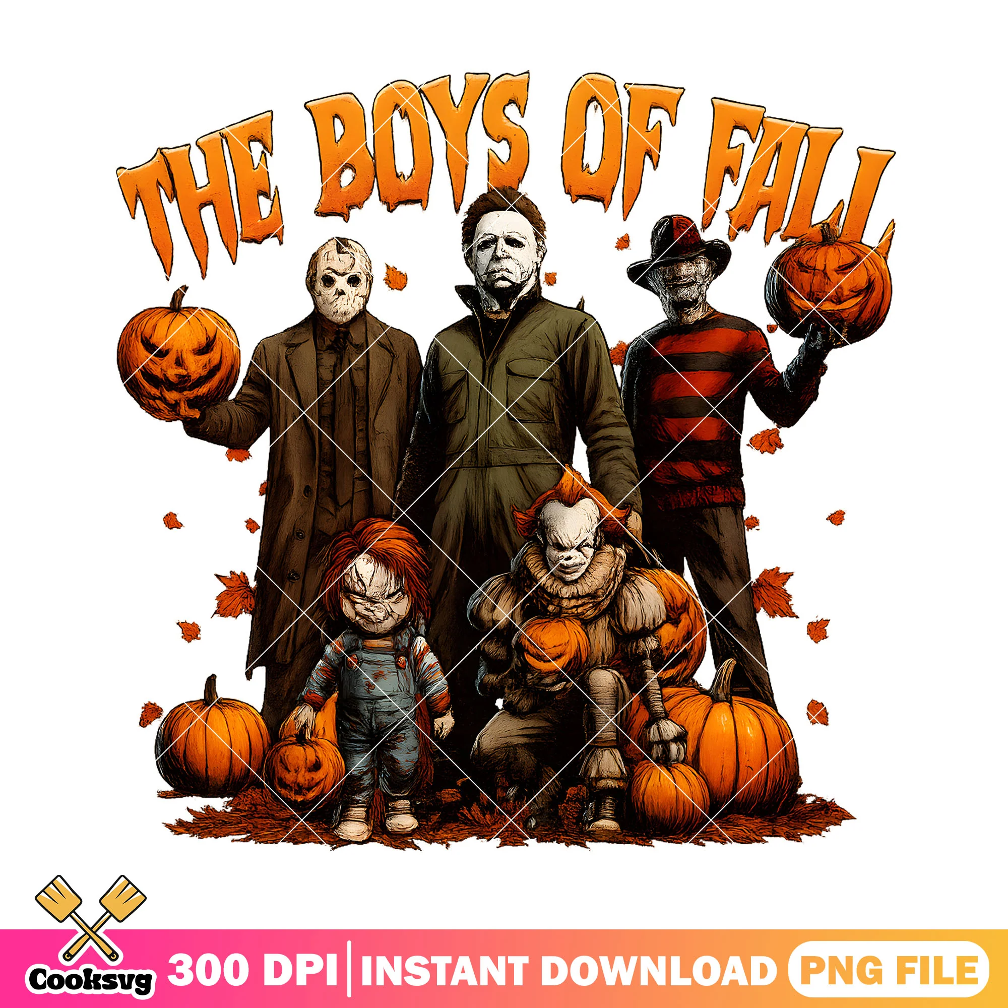 The boys of fall png, horror fall png, horror movie png