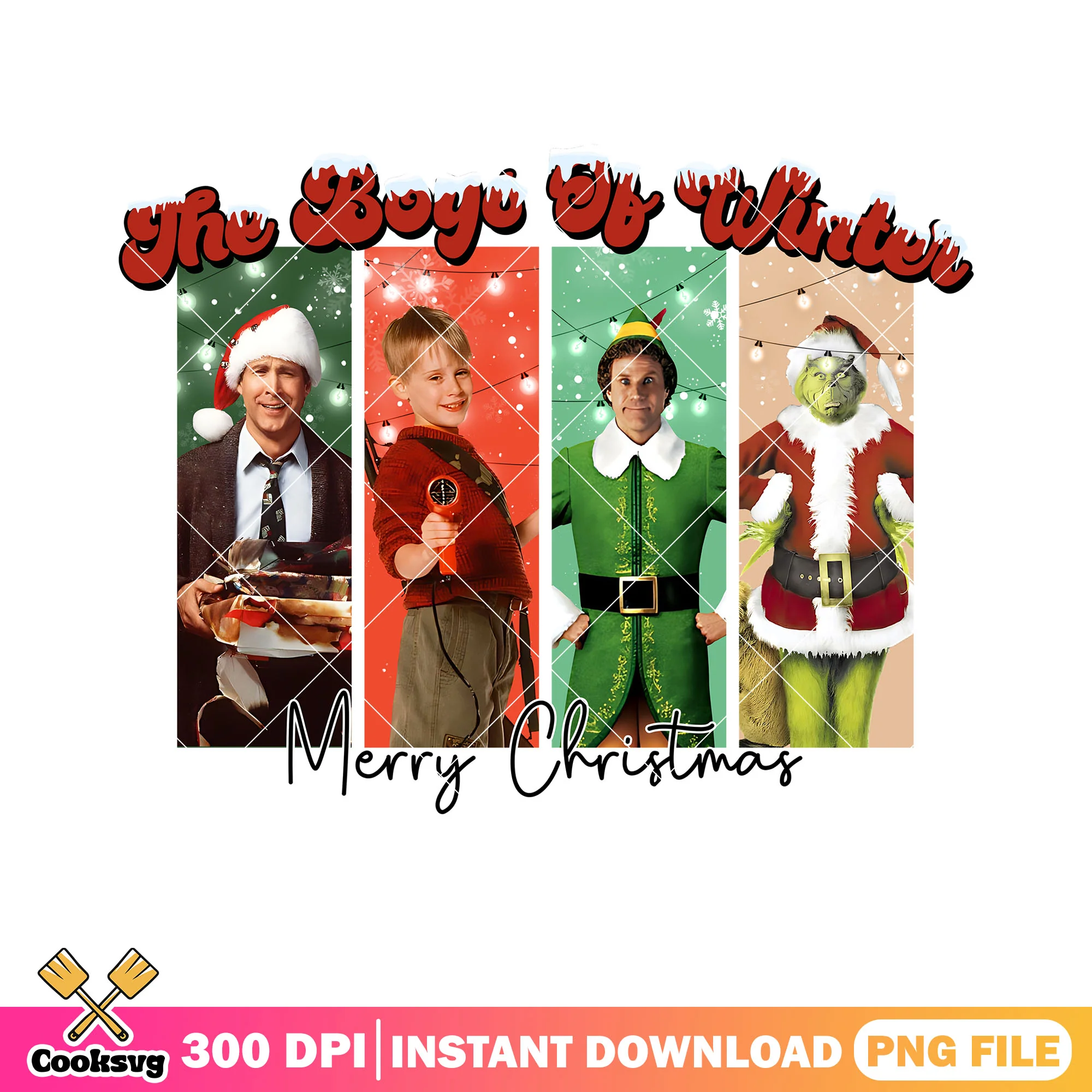 The boys of winter png, christmas story png, boys squad png