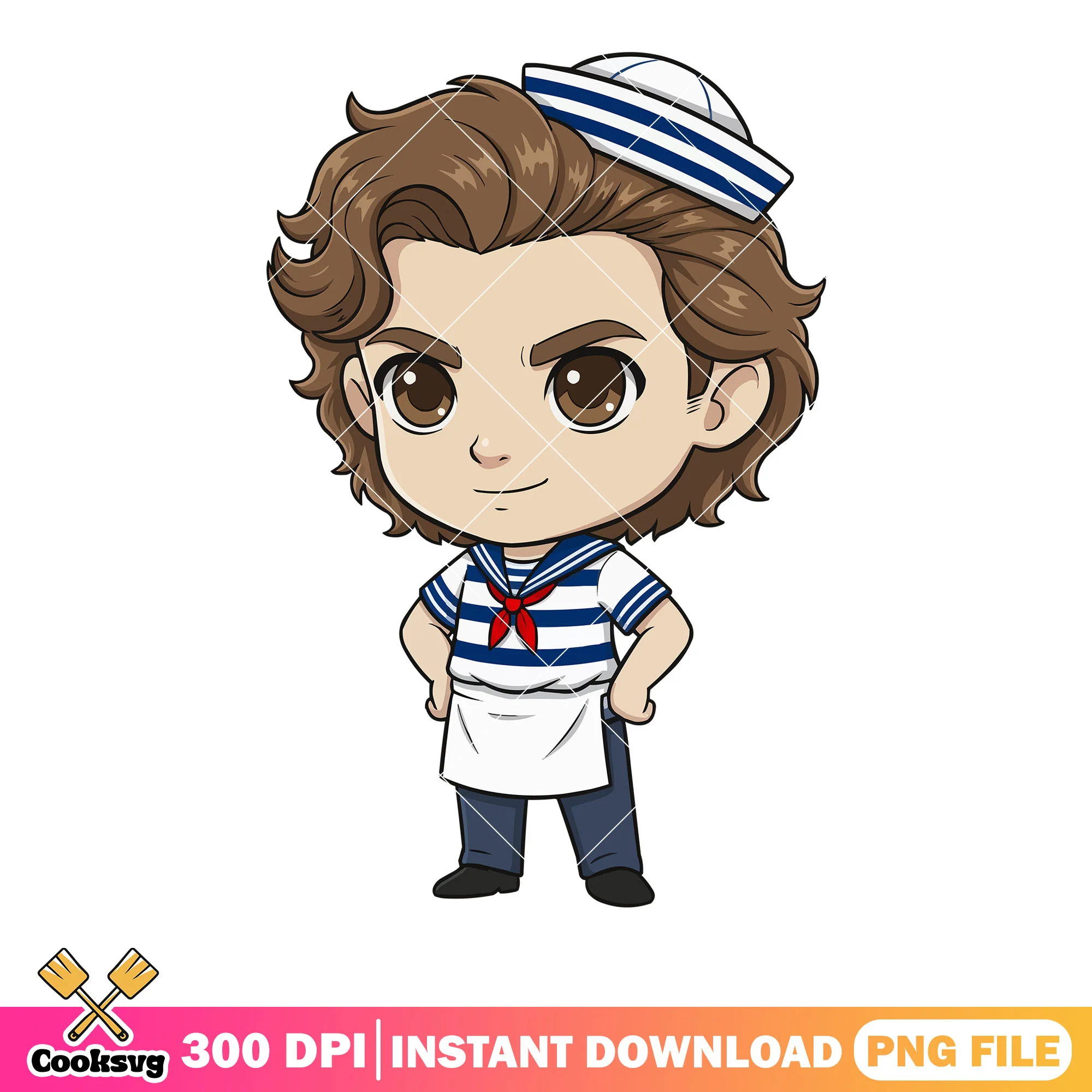 The brave harrington chibi png, stranger things png, netflix series png