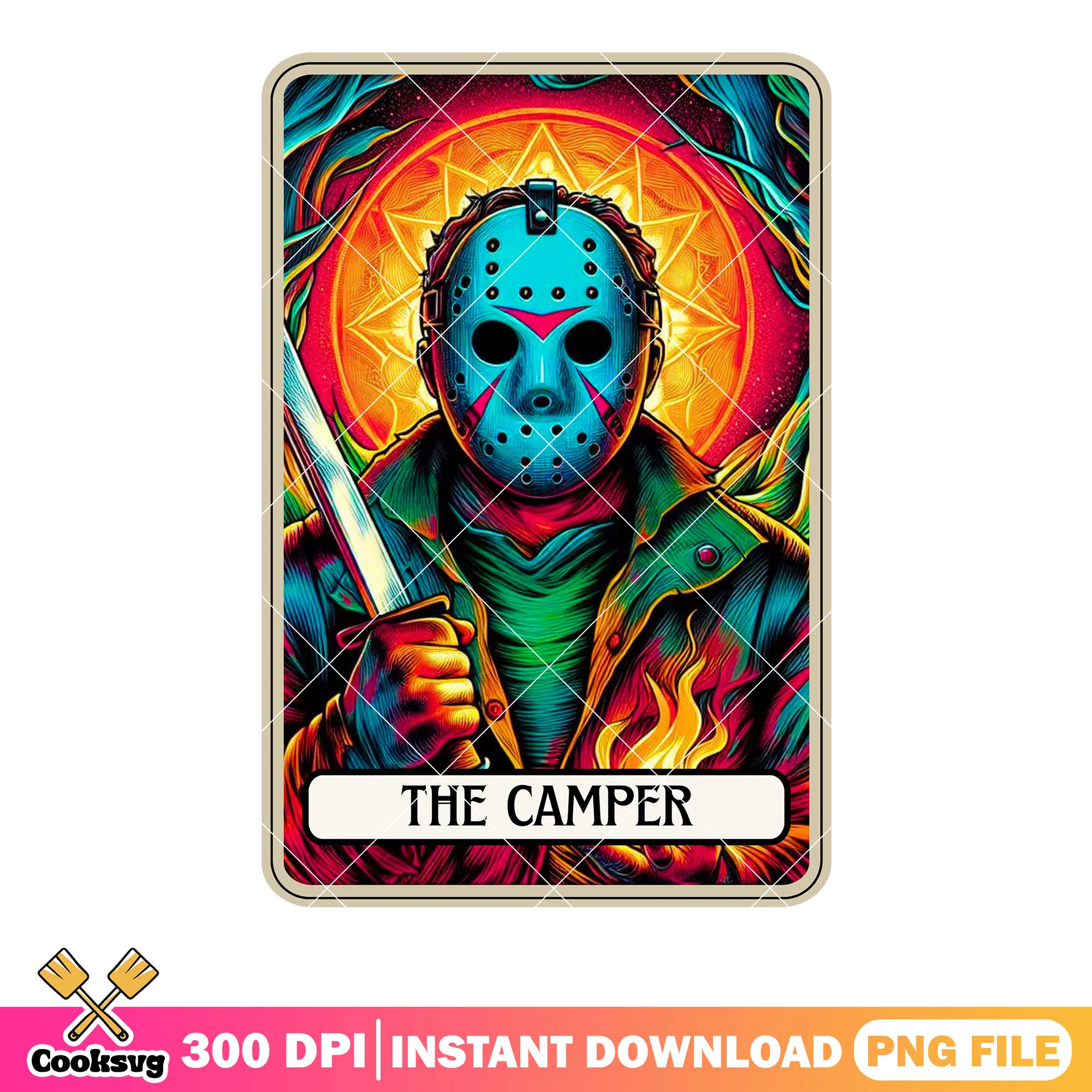 The camper Jason Voorhees png, mysterious eyes png, magic cloud png