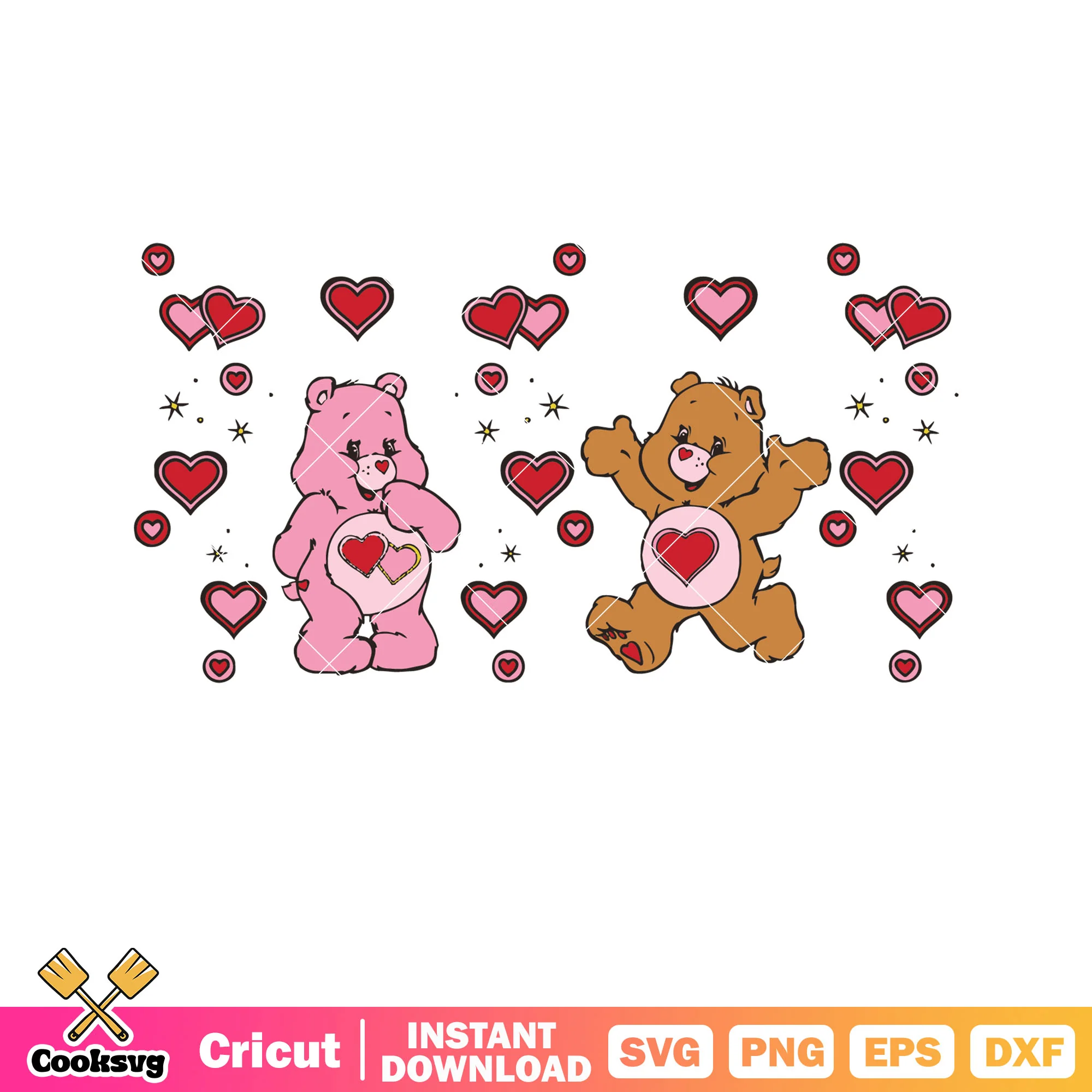 The Care Bears in valentine svg, care bears valentines day svg
