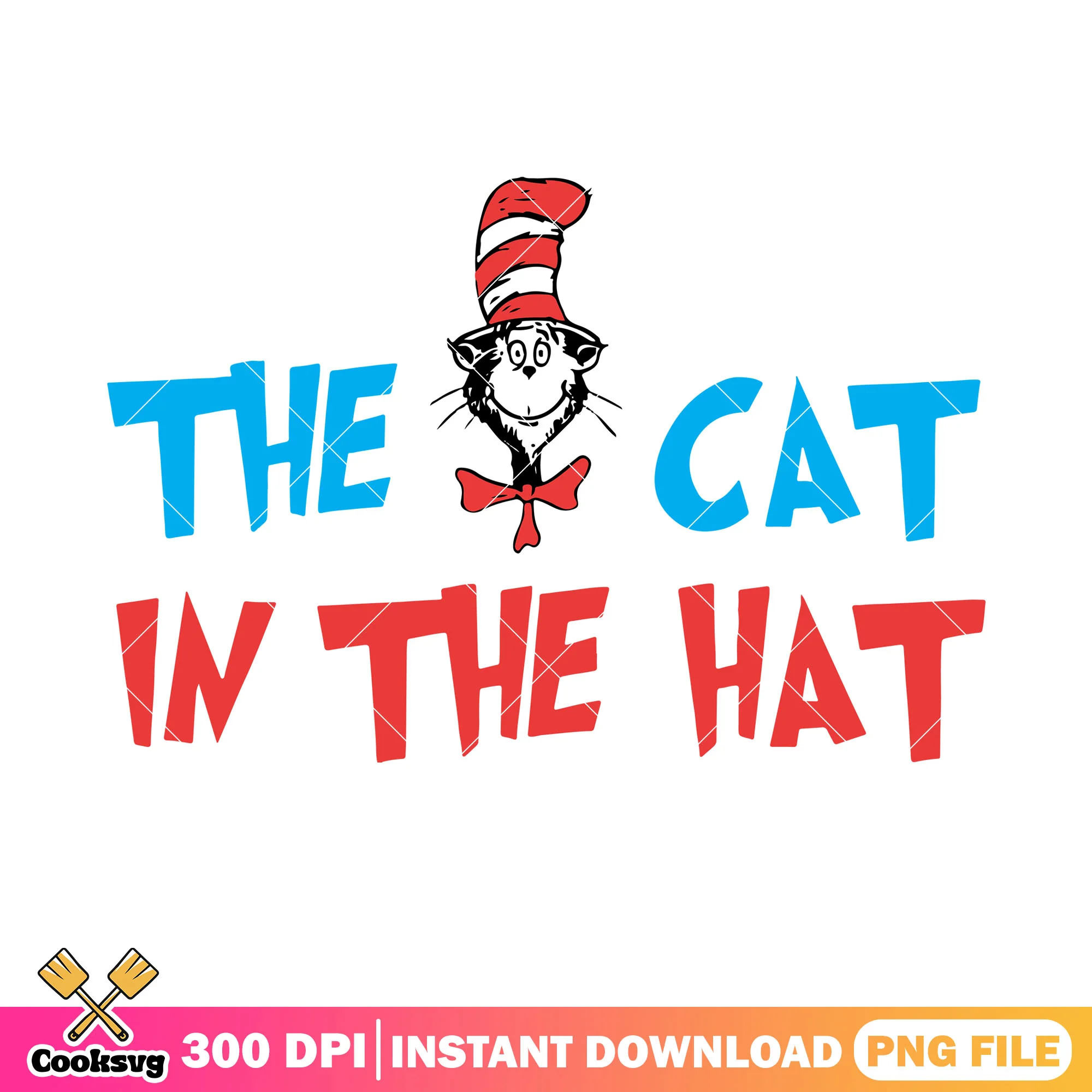 The cat in the hat dr seuss png design, the cat in the hat png