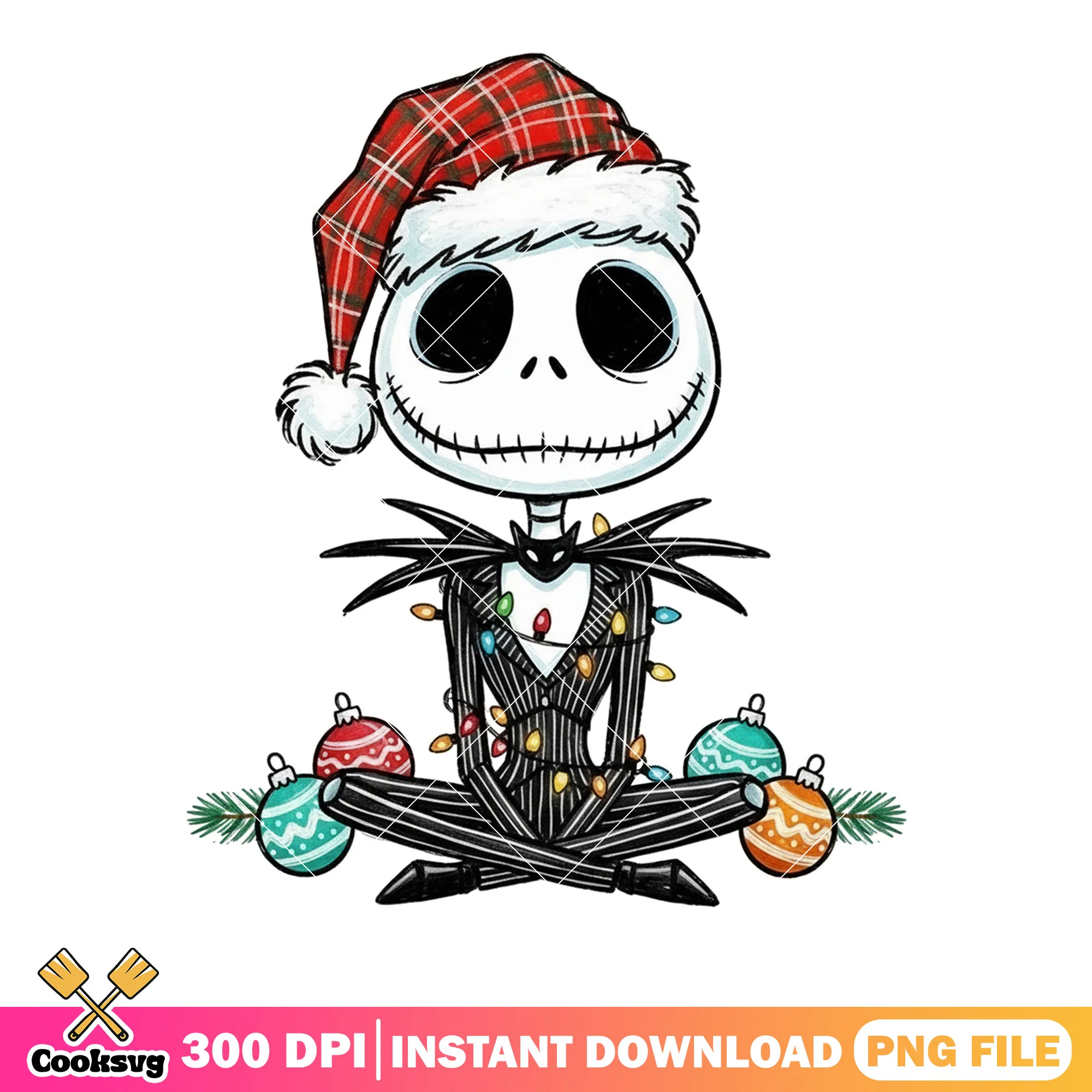 The christmas monster png, jack skelington png, christmas ball png