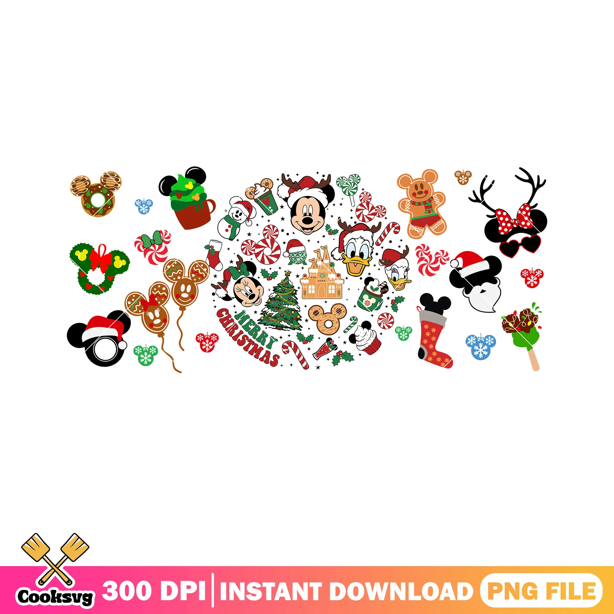 The christmas wreath disney png, disney christmas png, daisy duck png