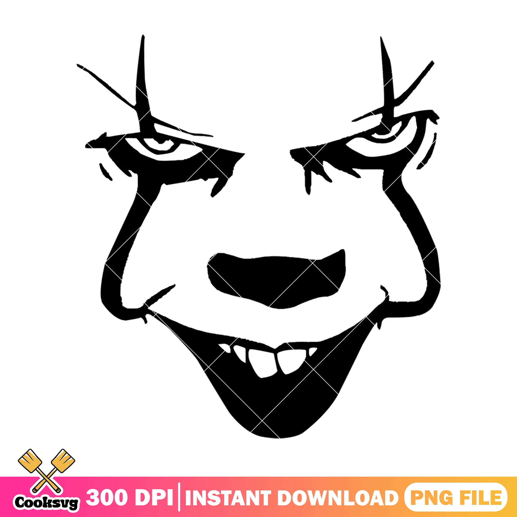 The clown horror face design png, best scary movies to stream png