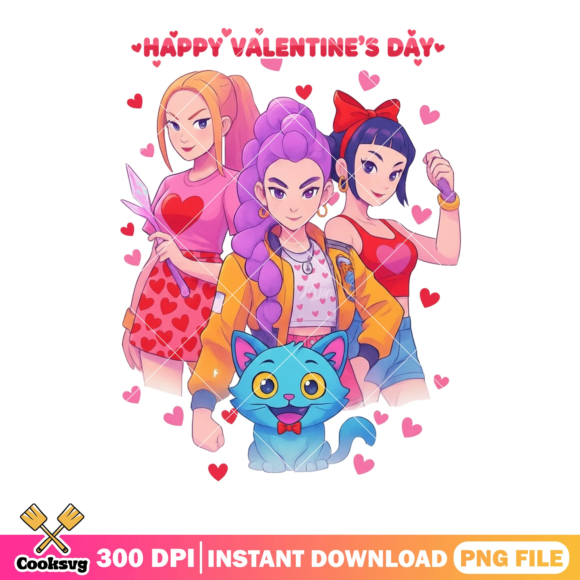 The couple day huntrix png, valentines gifts png, huntrix team png