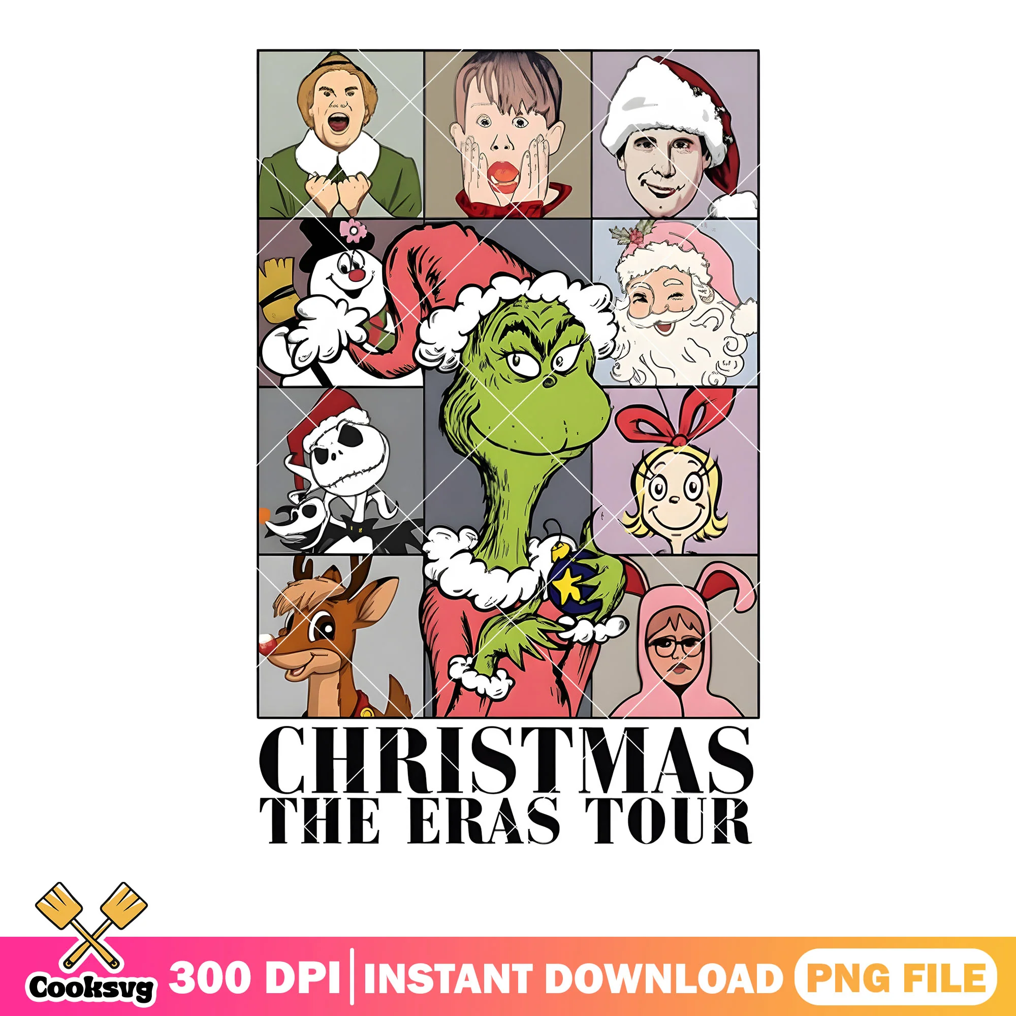 The eras tour grinch png, grinch christmas png, the grinch png