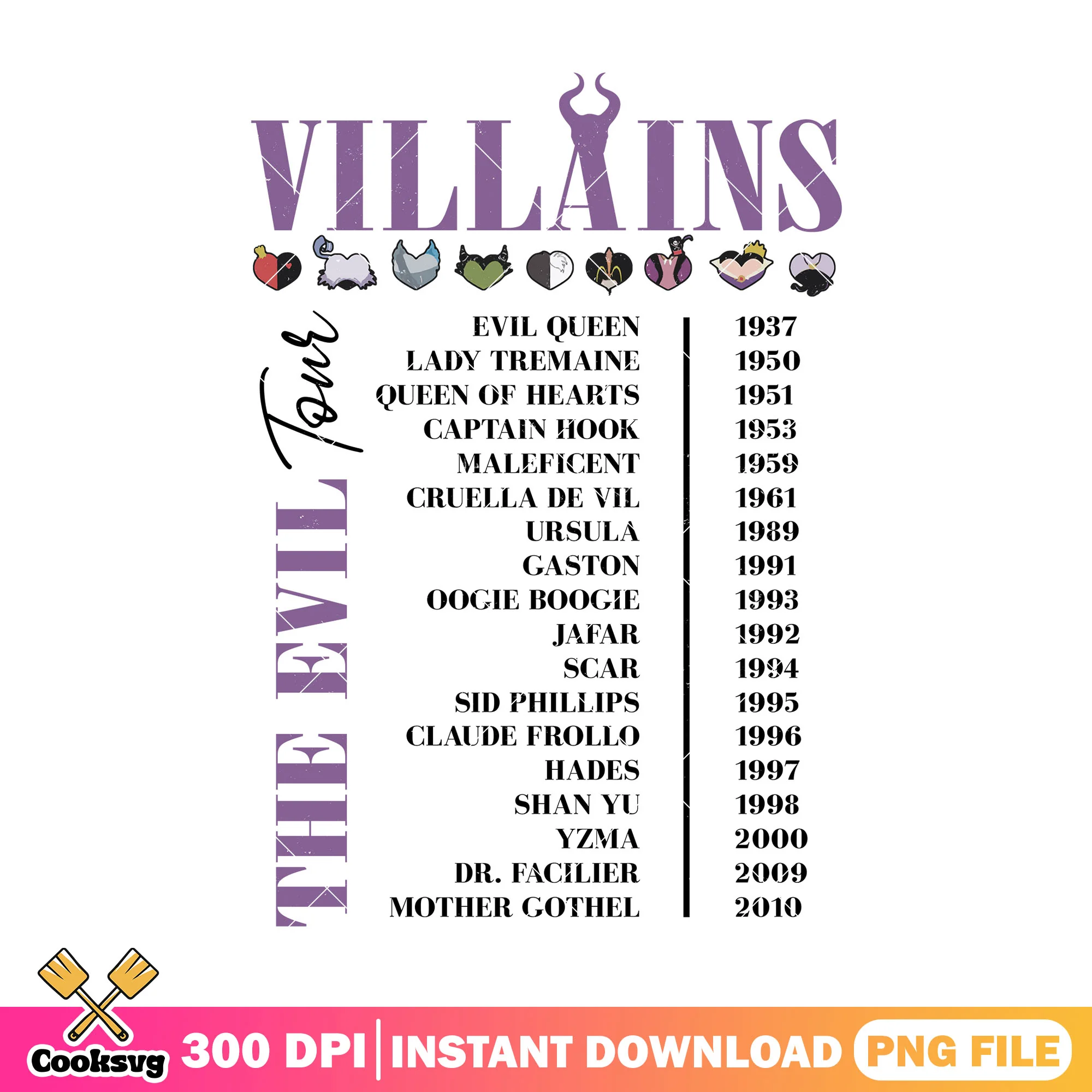 The evil tour design png, poster design png, halloween art png