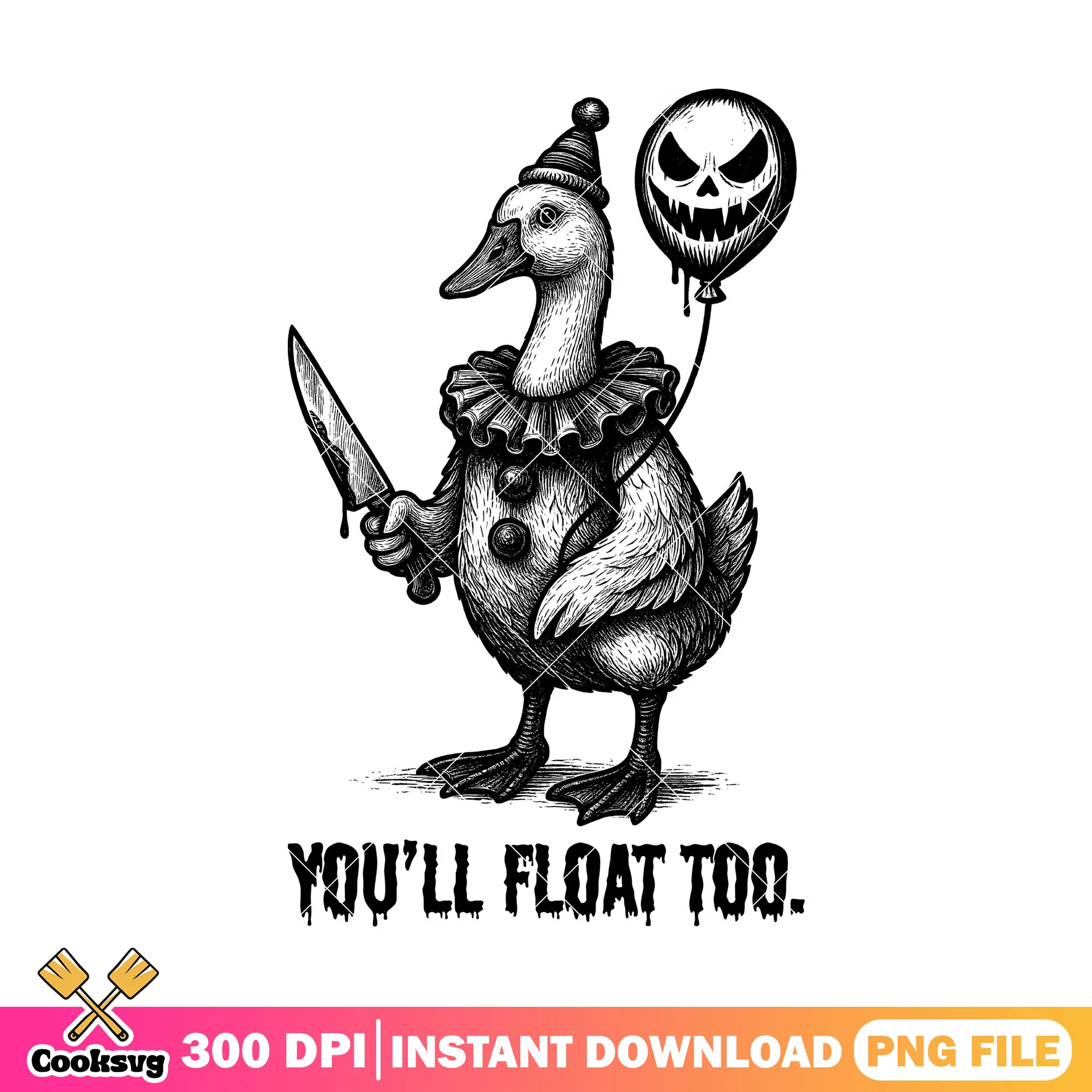 The goose cosplay pennywise png, you'll float too png