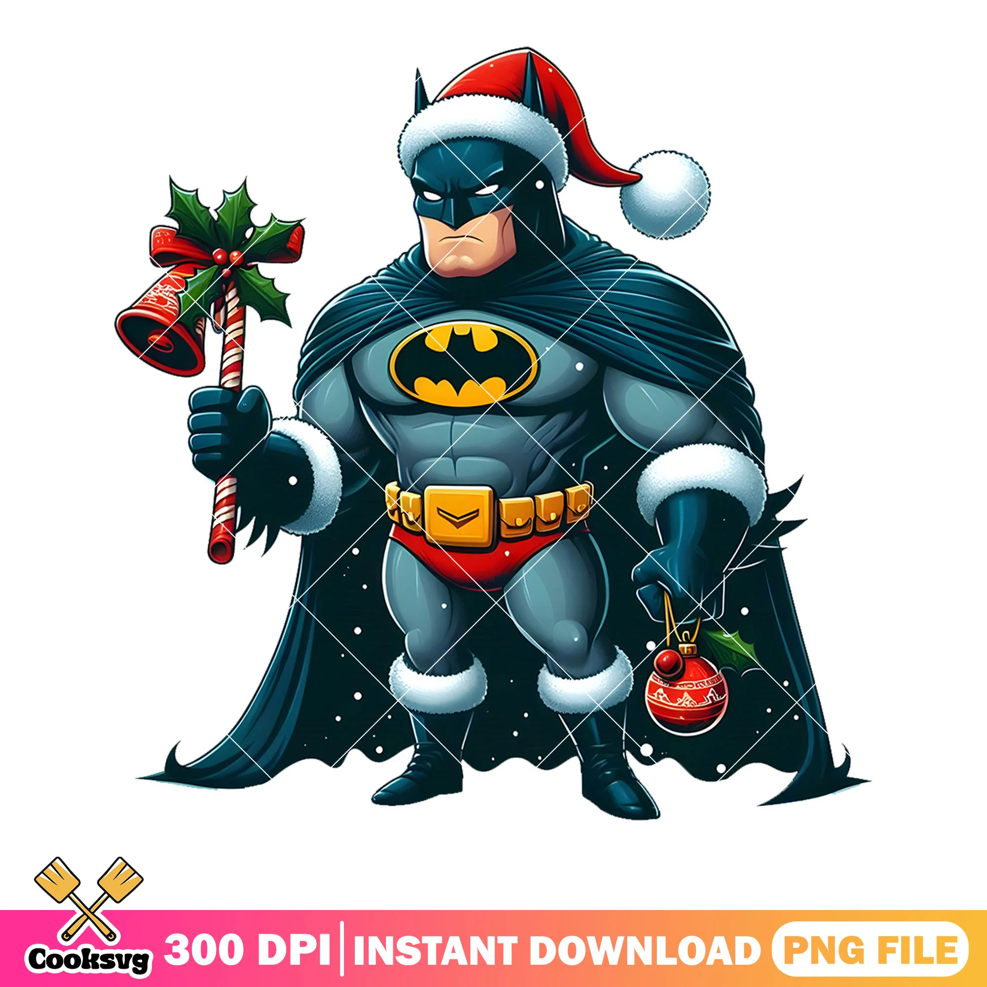 The jingle bell super hero png, dc comics christmas png, batman png