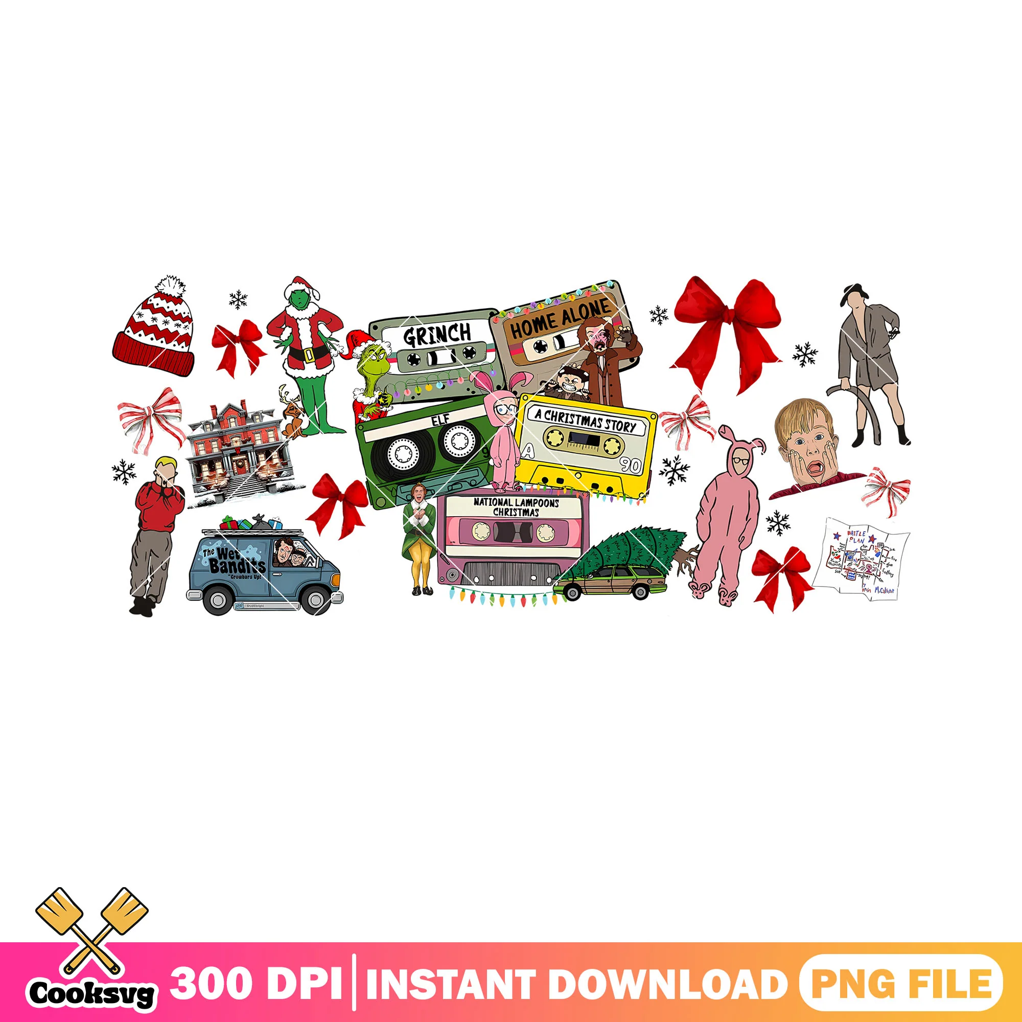 The merry cassette movie png, christmas movies png, kevin mccallister png