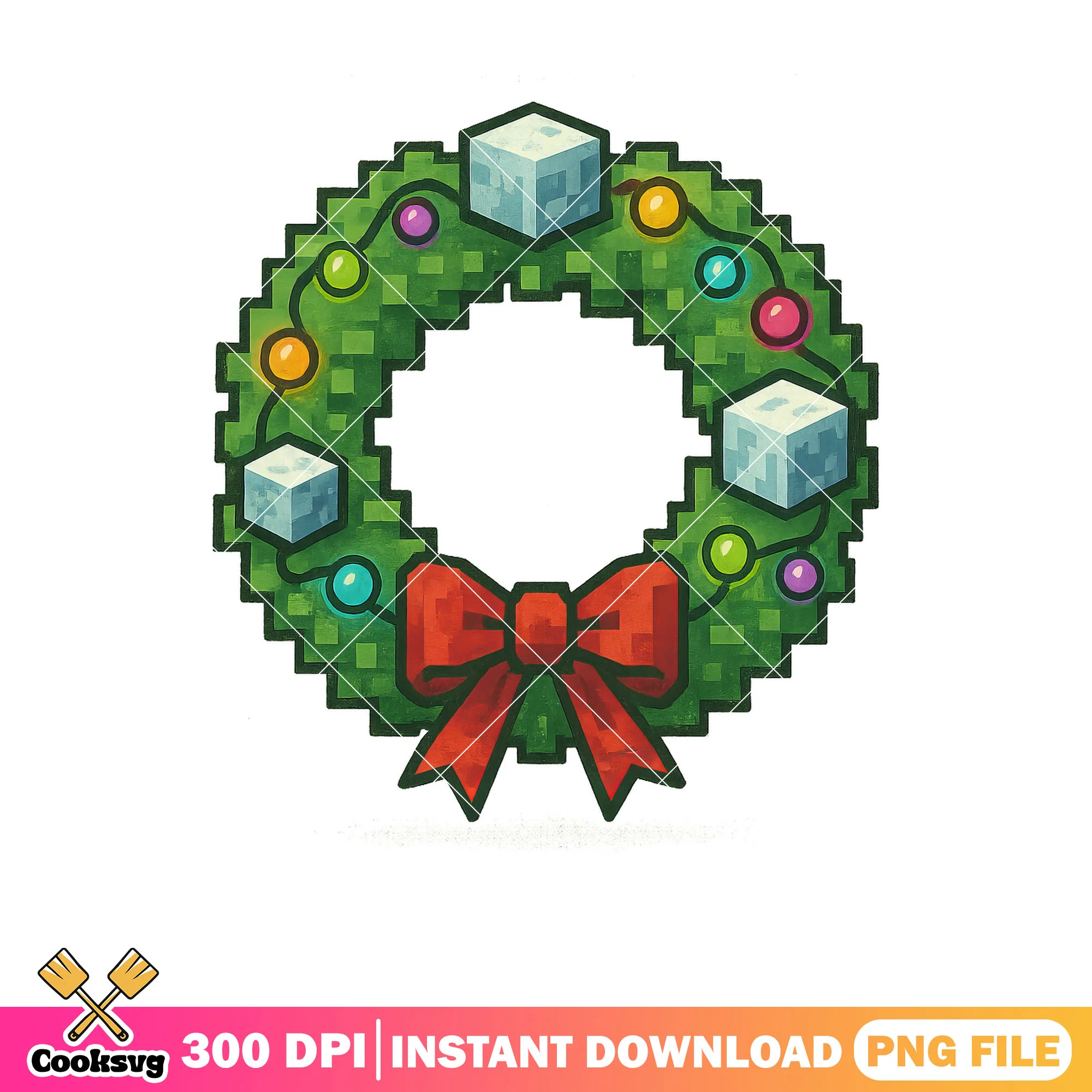 The mojang game christmas png, mojang studios png, christmas wreath png
