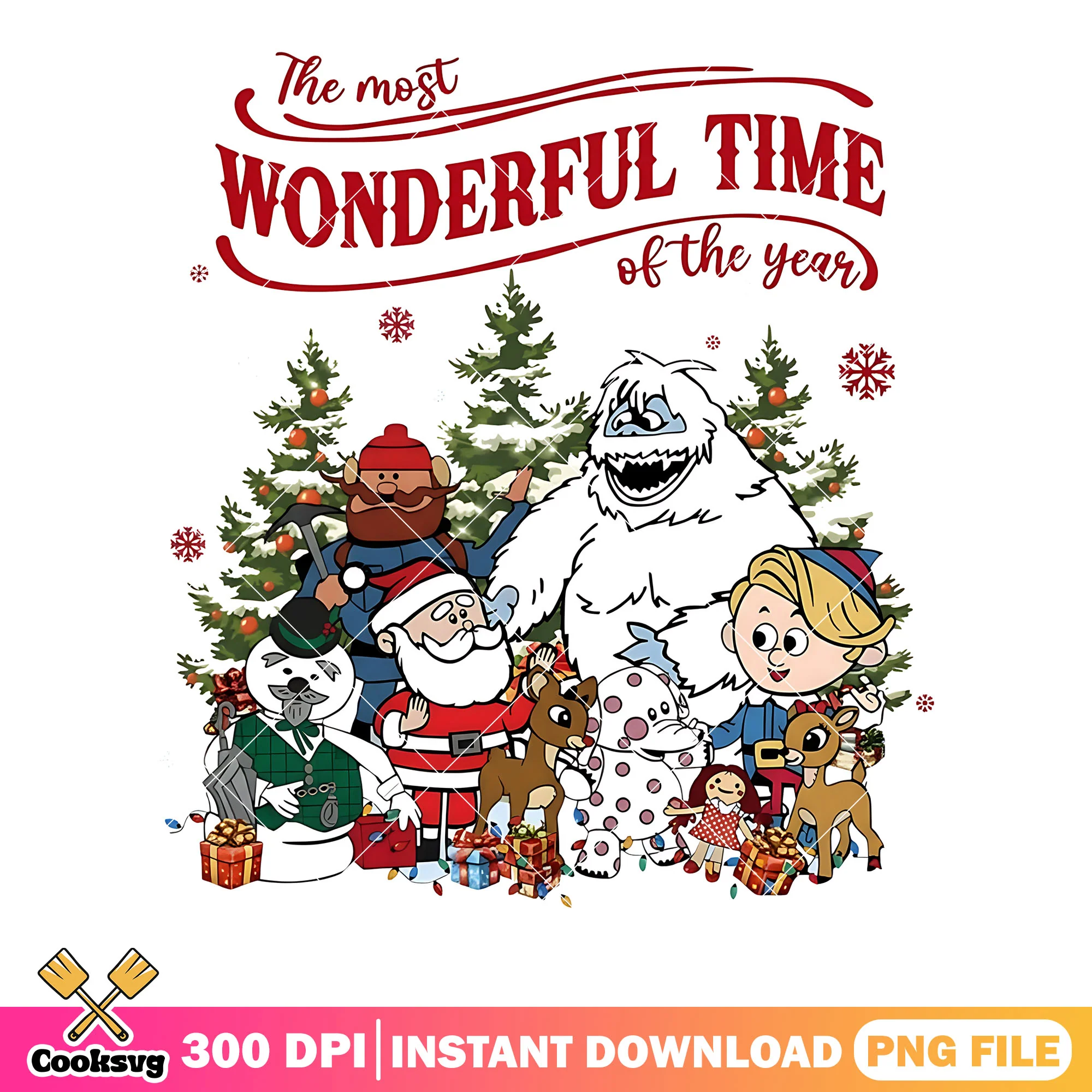 The most wonderful time of the year png, bigfoot png, christmas png